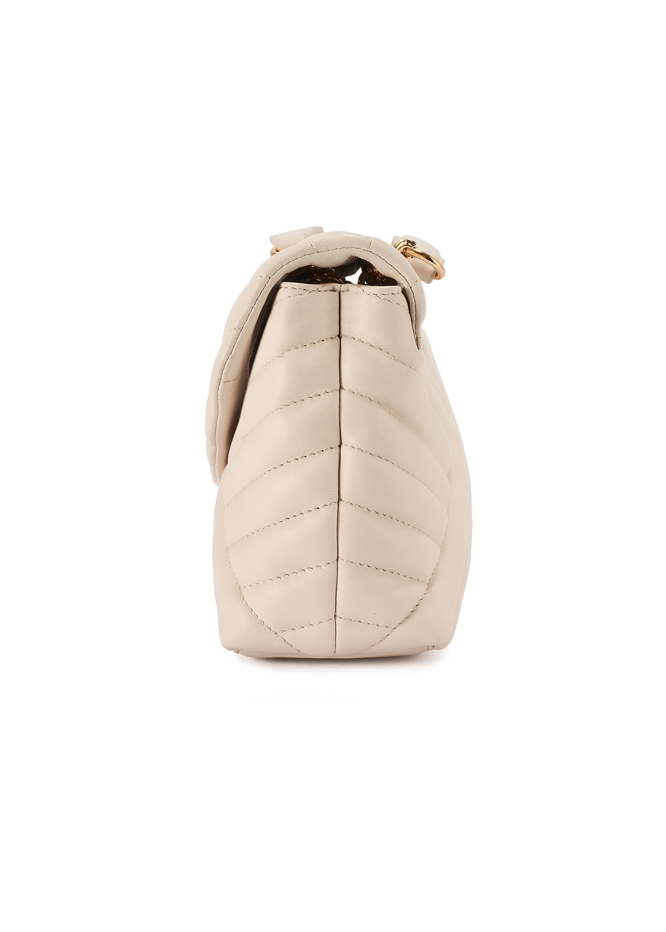 Cream-colored leather women's handbag TORES-1285-0B(W26)
