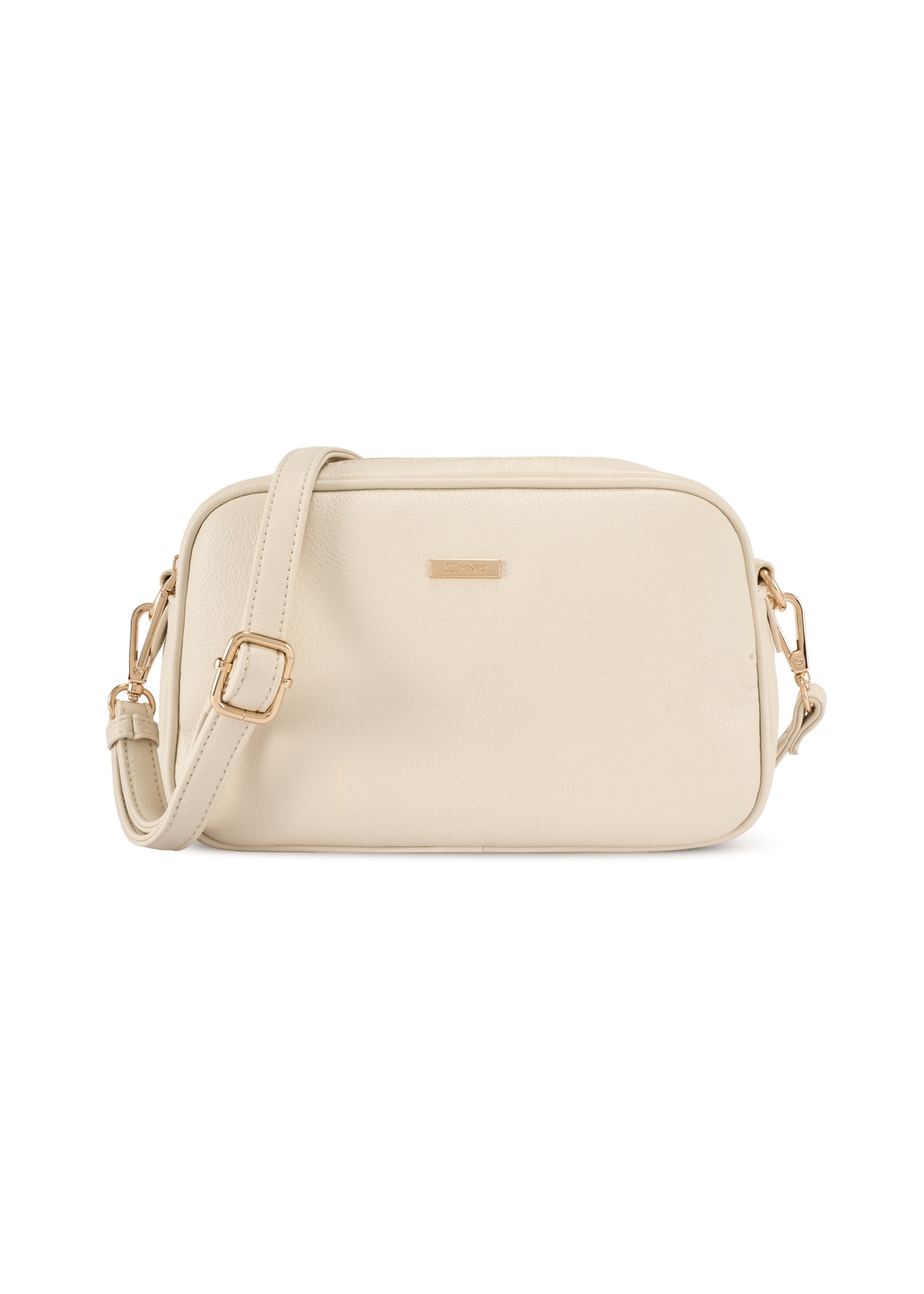 Cream medium women's handbag TOREC-1121-0B(W26), front product view on white background.