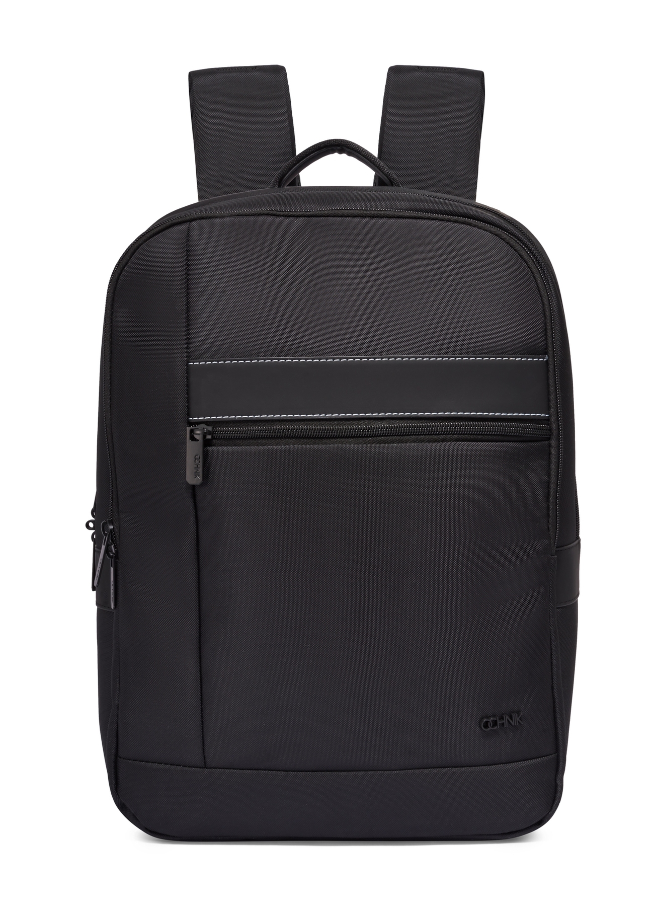 Black two-compartment men's backpack TORMN-0421-99(Z26), product view from the front on a white background.