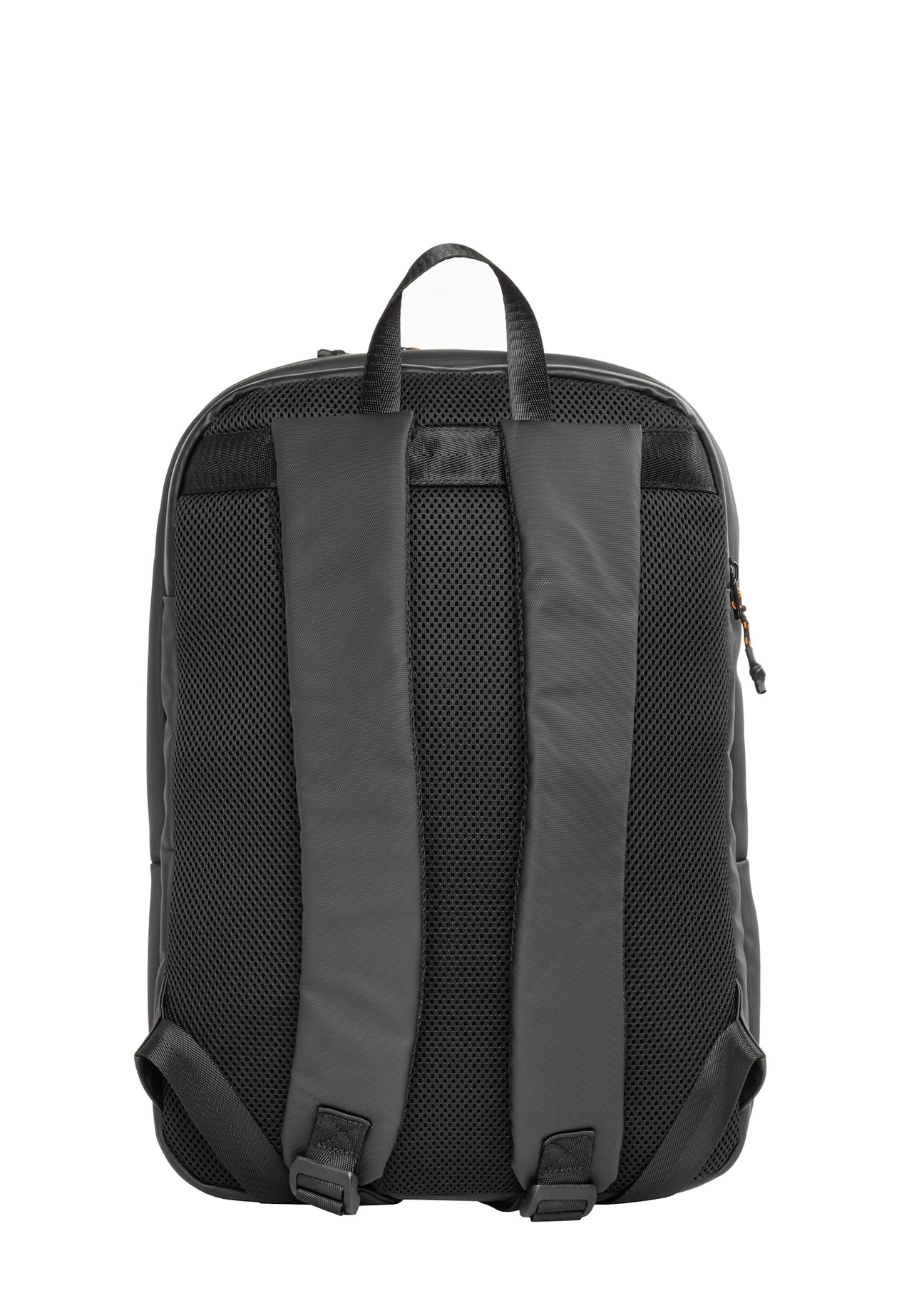 Black men's backpack TORMN-0431-99(Z26), rear view of the product on a white background.