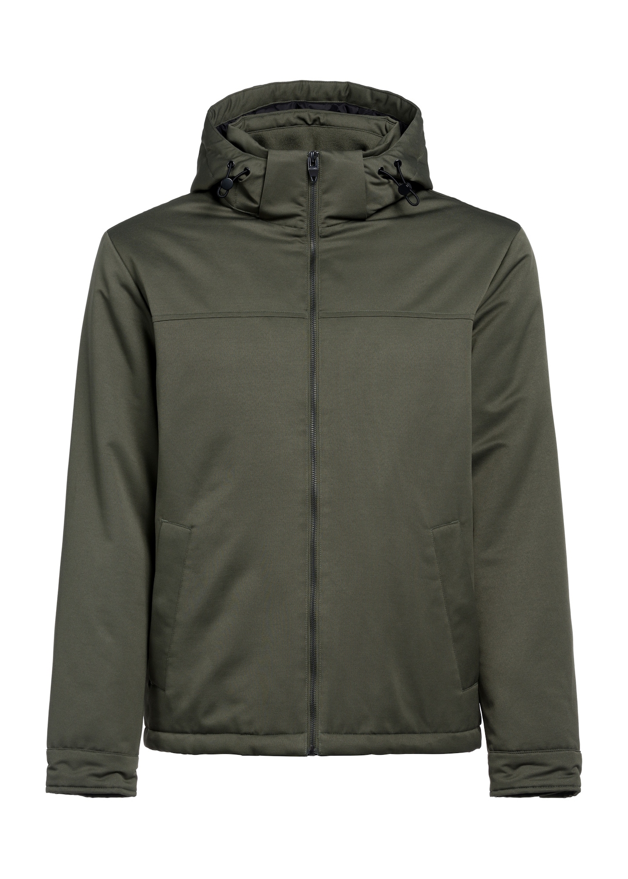 Men's khaki jacket KURMT-0386-54(Z25) - front product view on white background.