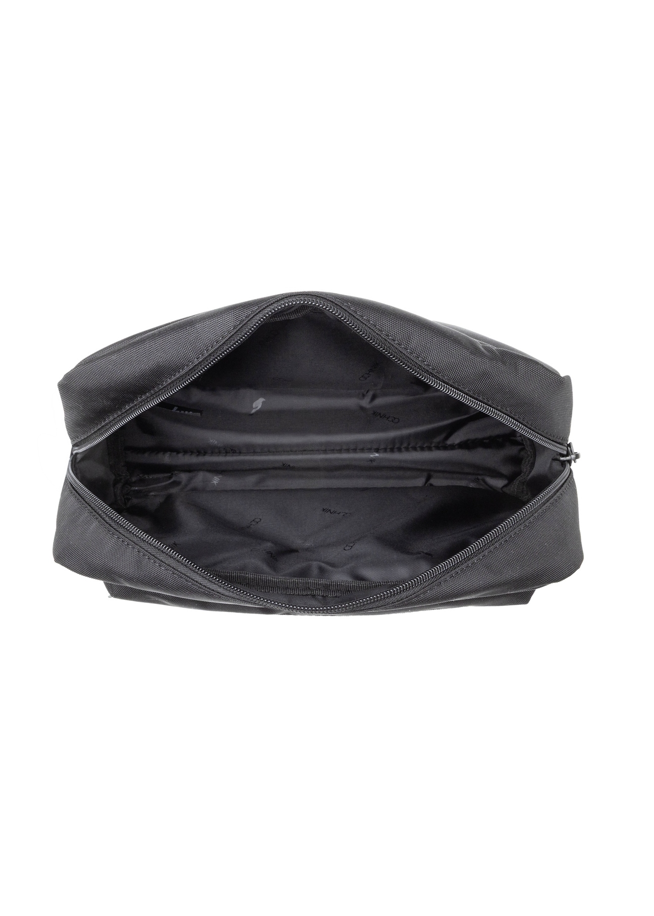 Black large men's cosmetic bag TORMN-0367-99(Z25), product view inside on white background.