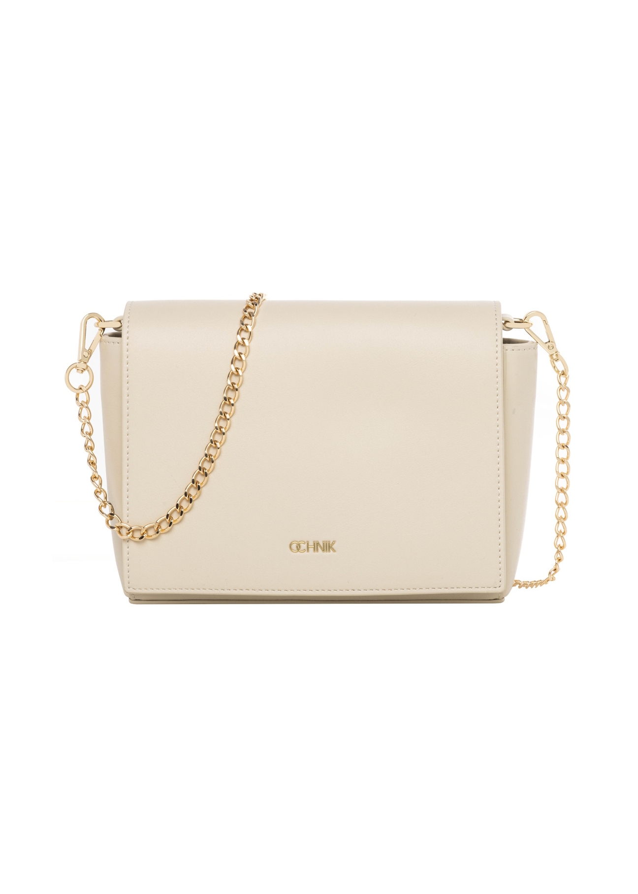 Cream women's imitation leather handbag TOREC-1311-0B(Z26), front product view on white background.