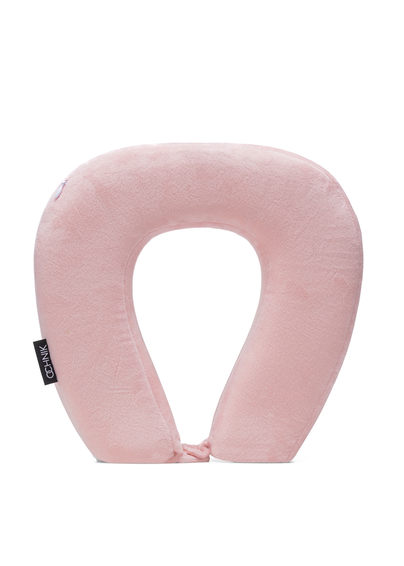 Pink travel pillow AW-014-0002-34(W25), product view from the back on white background.