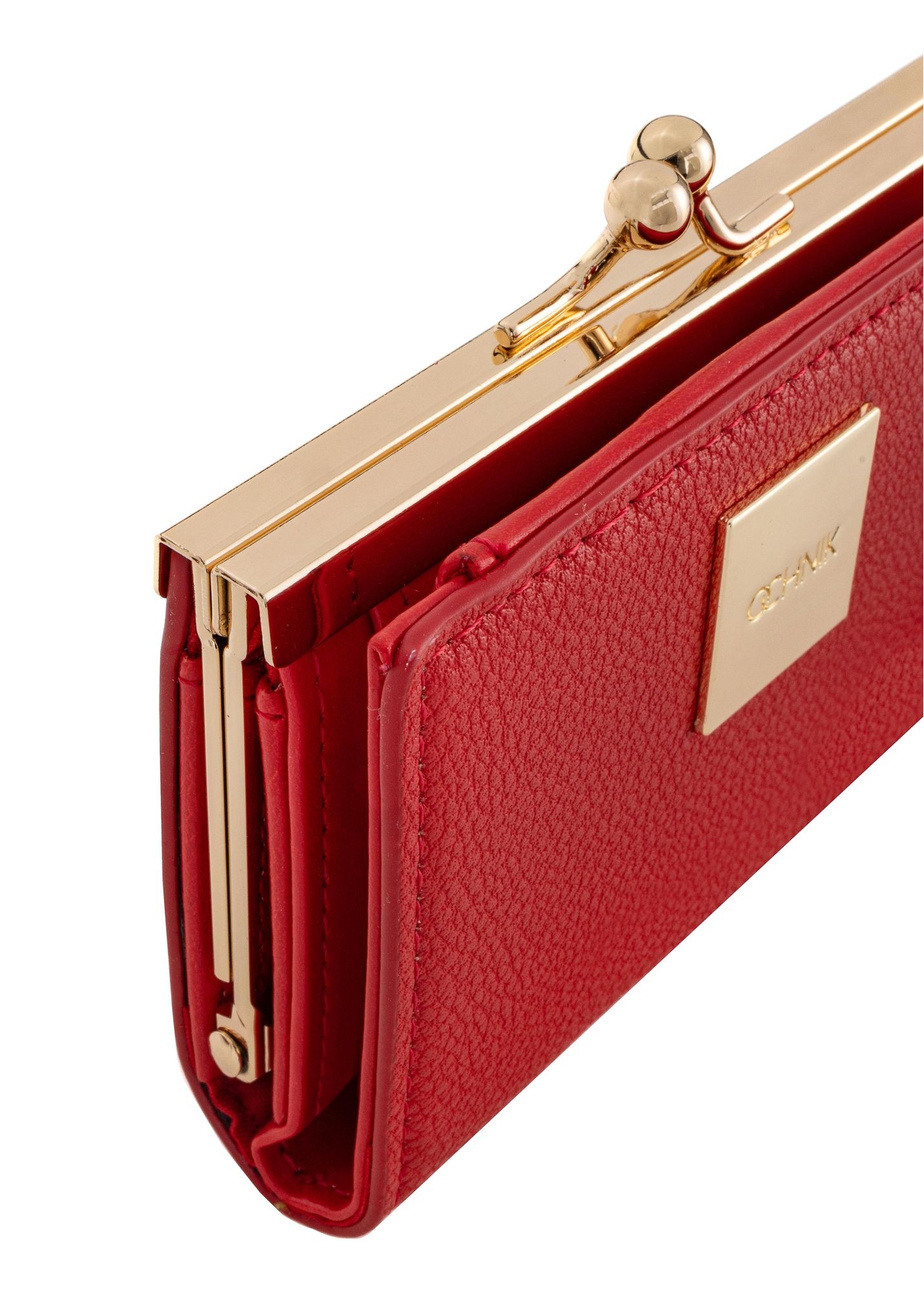 Red small women's wallet POREC-0365-42(W24)-07