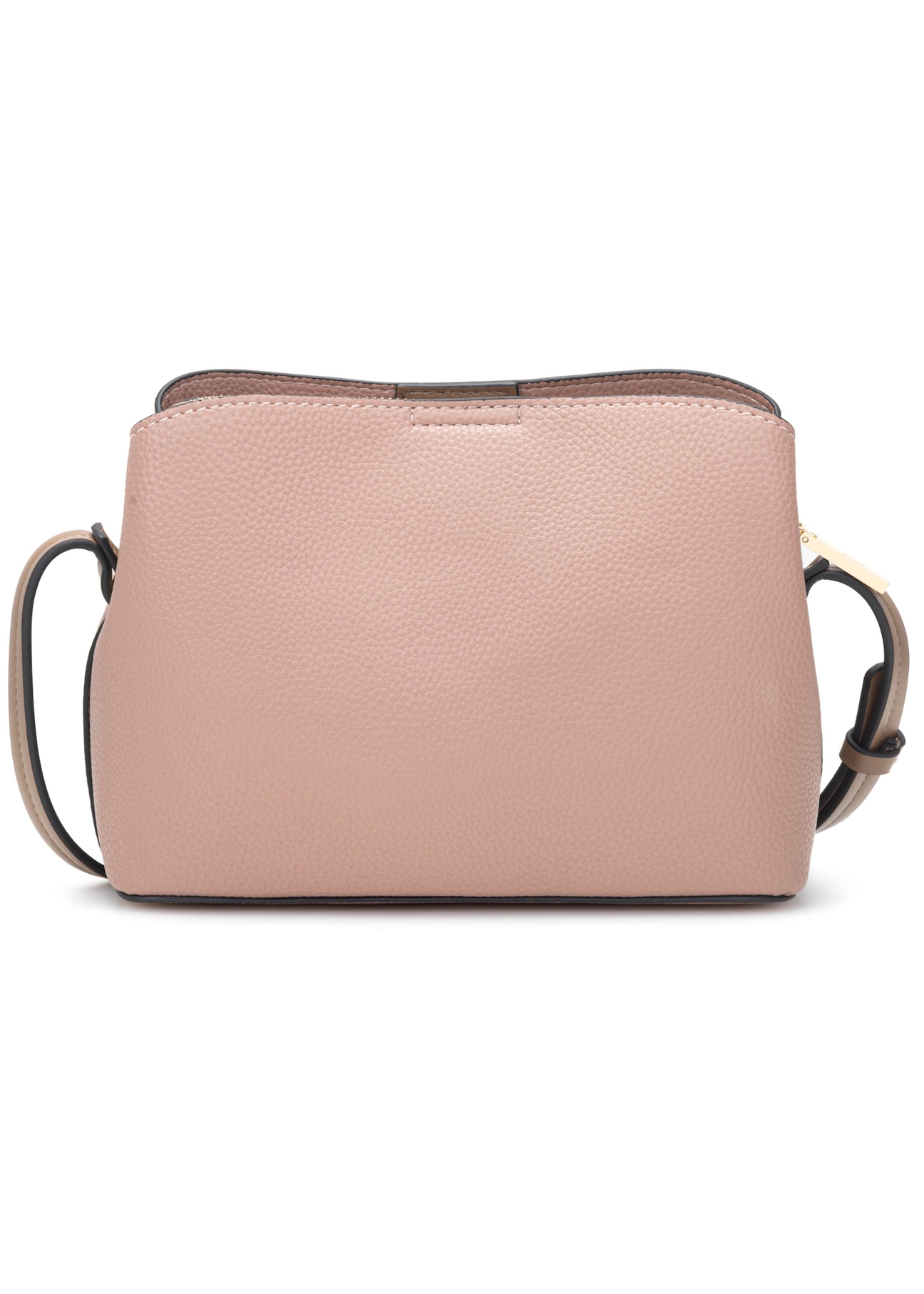 Pink small women's handbag TOREC-0768-5A(W26), product view from the back on a white background.