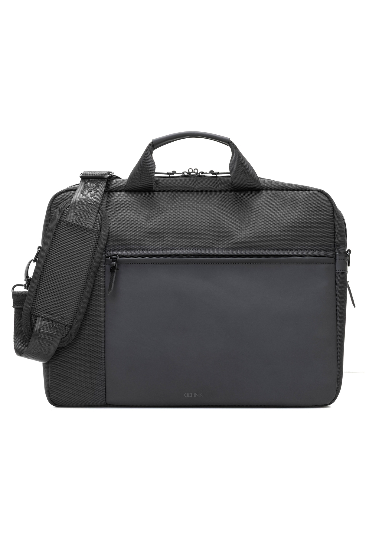 Black laptop bag TORMN-0401-99(W26) - front product view, on white background.