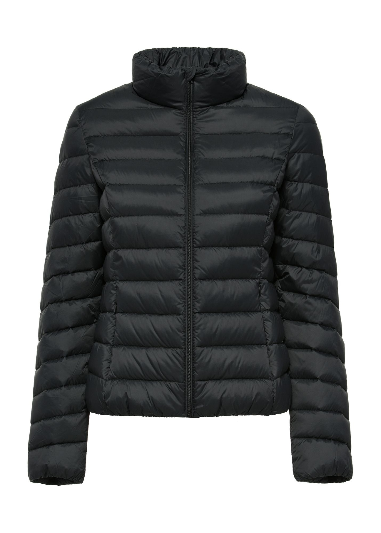 Black quilted women's jacket KURDT-0573-99(W25)-05