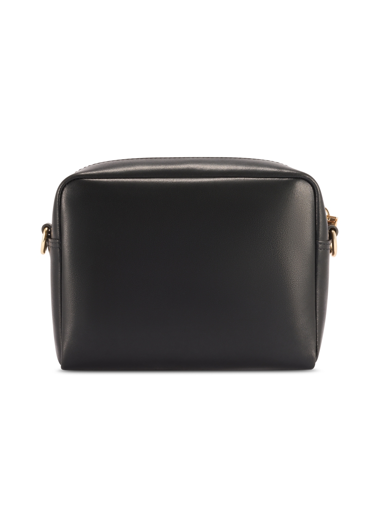 Black leather women's handbag TORES-1261-99(W26) - product view from the back, on a white background.