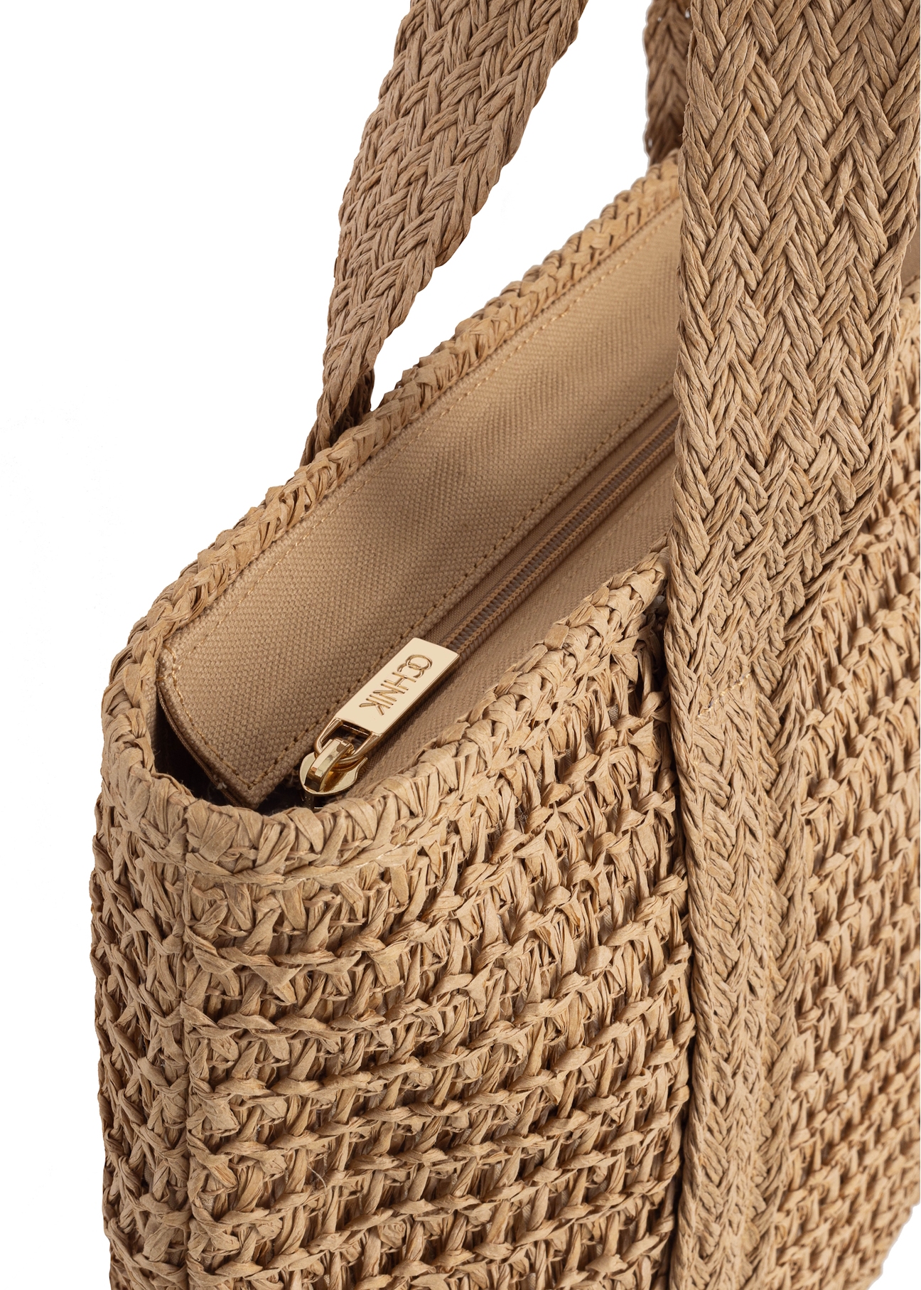 Straw women's shoulder bag TOREC-1037-25(W25)