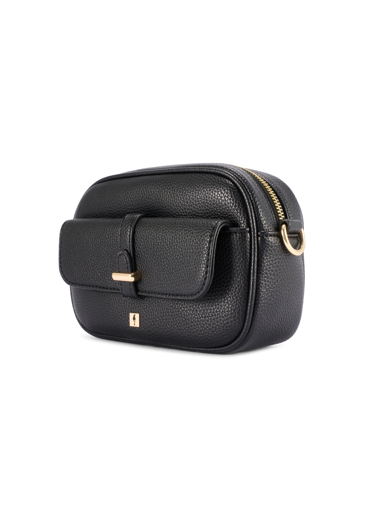 Small black women's handbag TOREC-1174-99(W26), diagonal product view on a white background.
