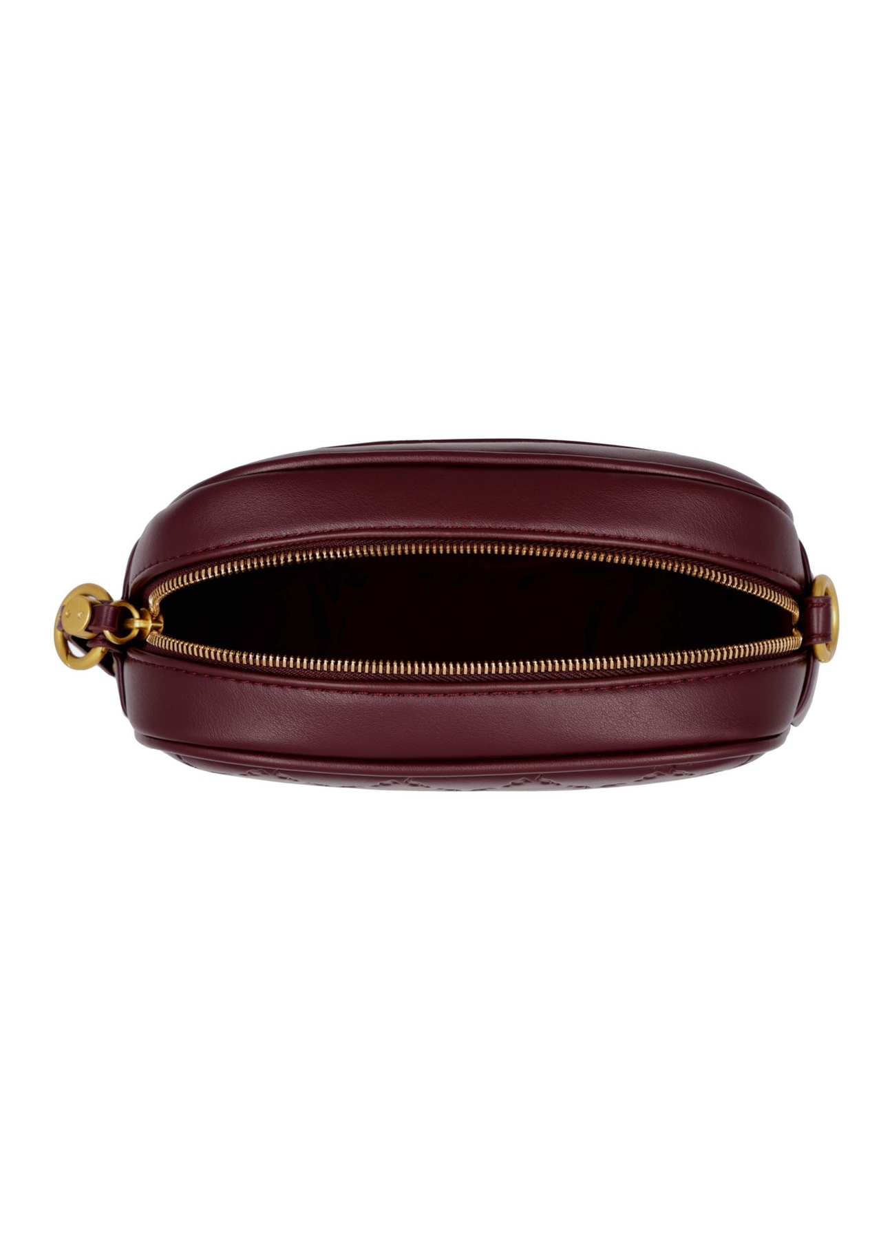 Burgundy small women's handbag TOREC-1285-4P(Z26) - product view from above, on a white background.