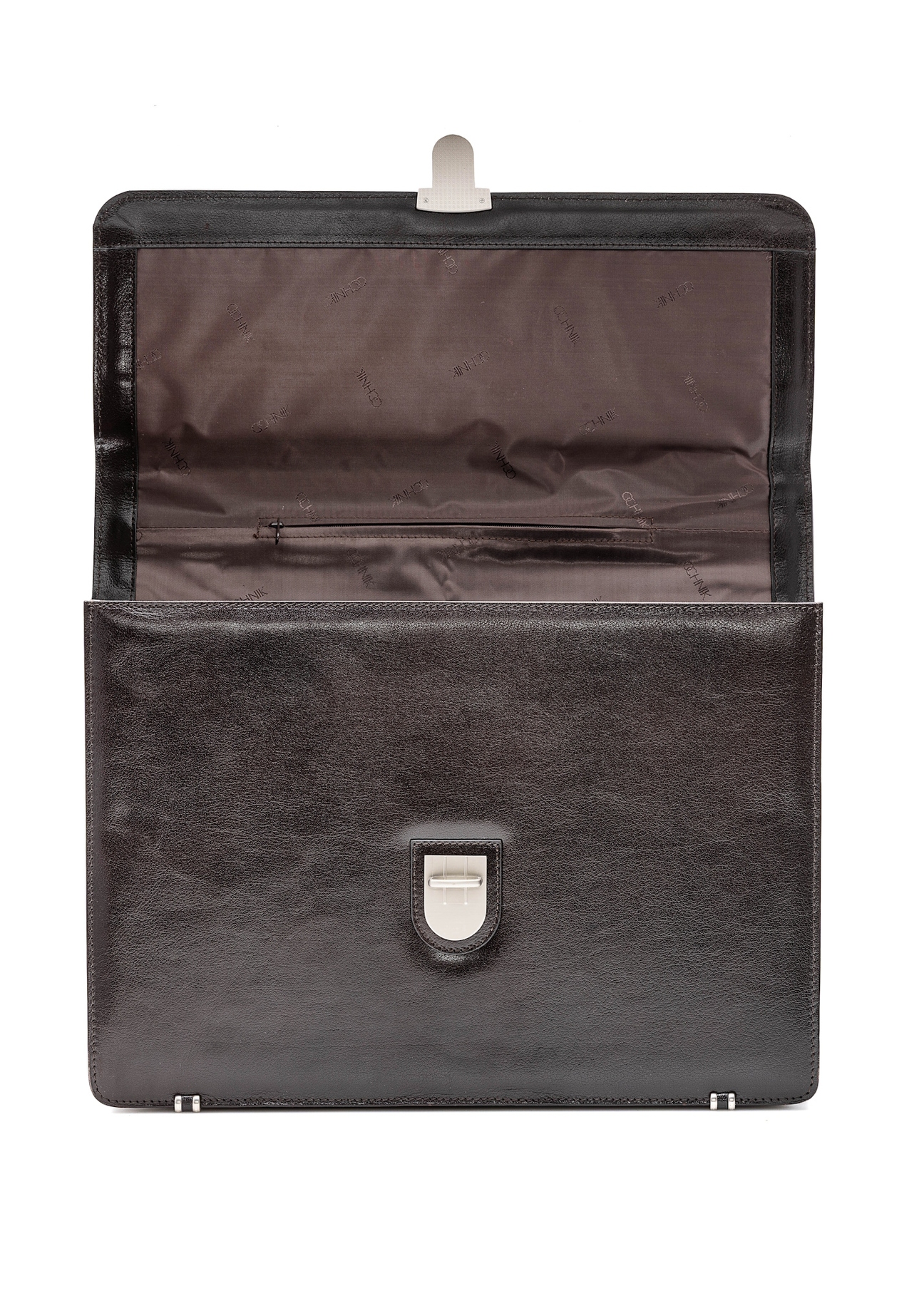 Men's leather briefcase TORMS-0478-89(Z25), front product view on white background.