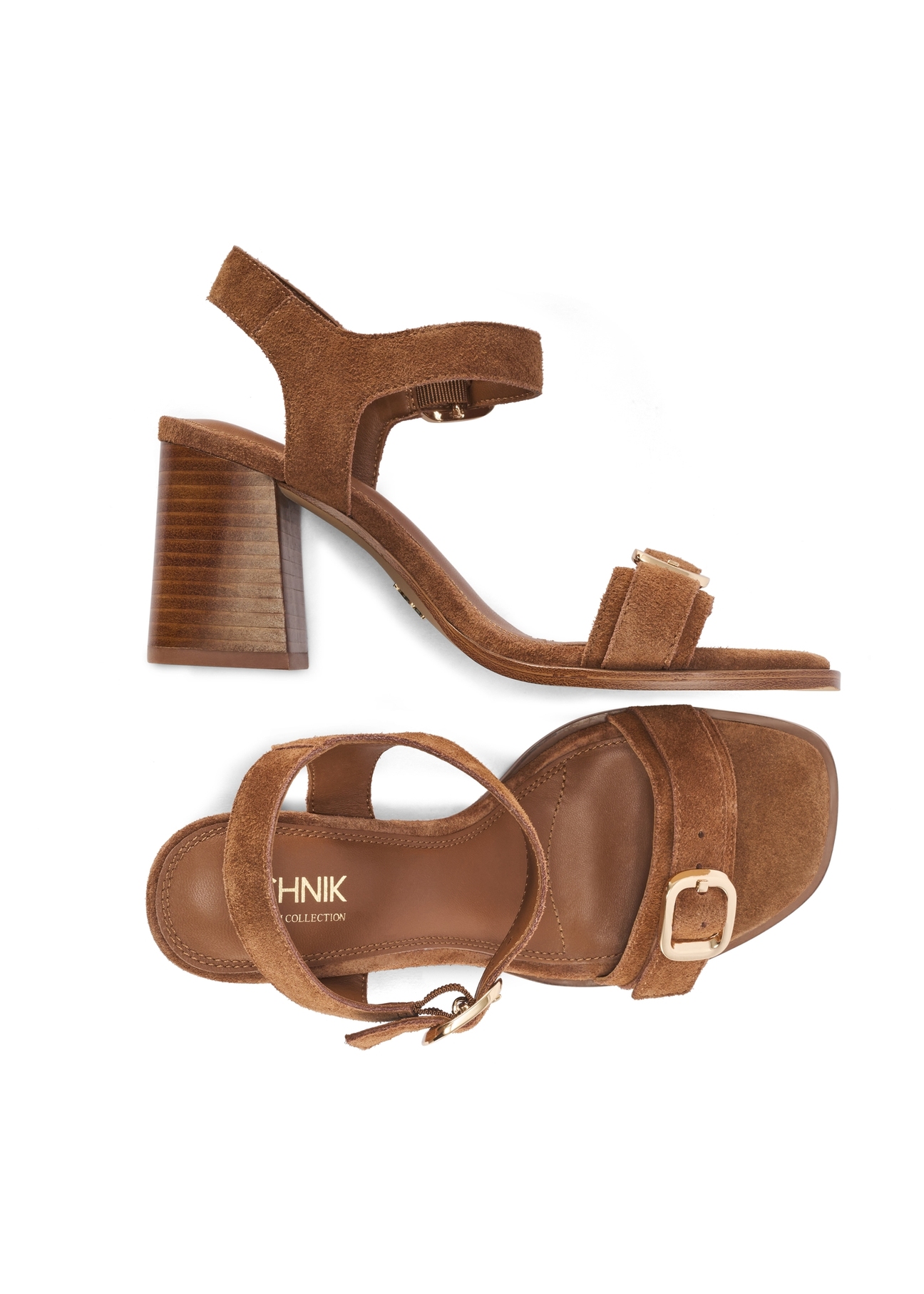 Camel-colored suede sandals BUTYD-1230-1D(W26)