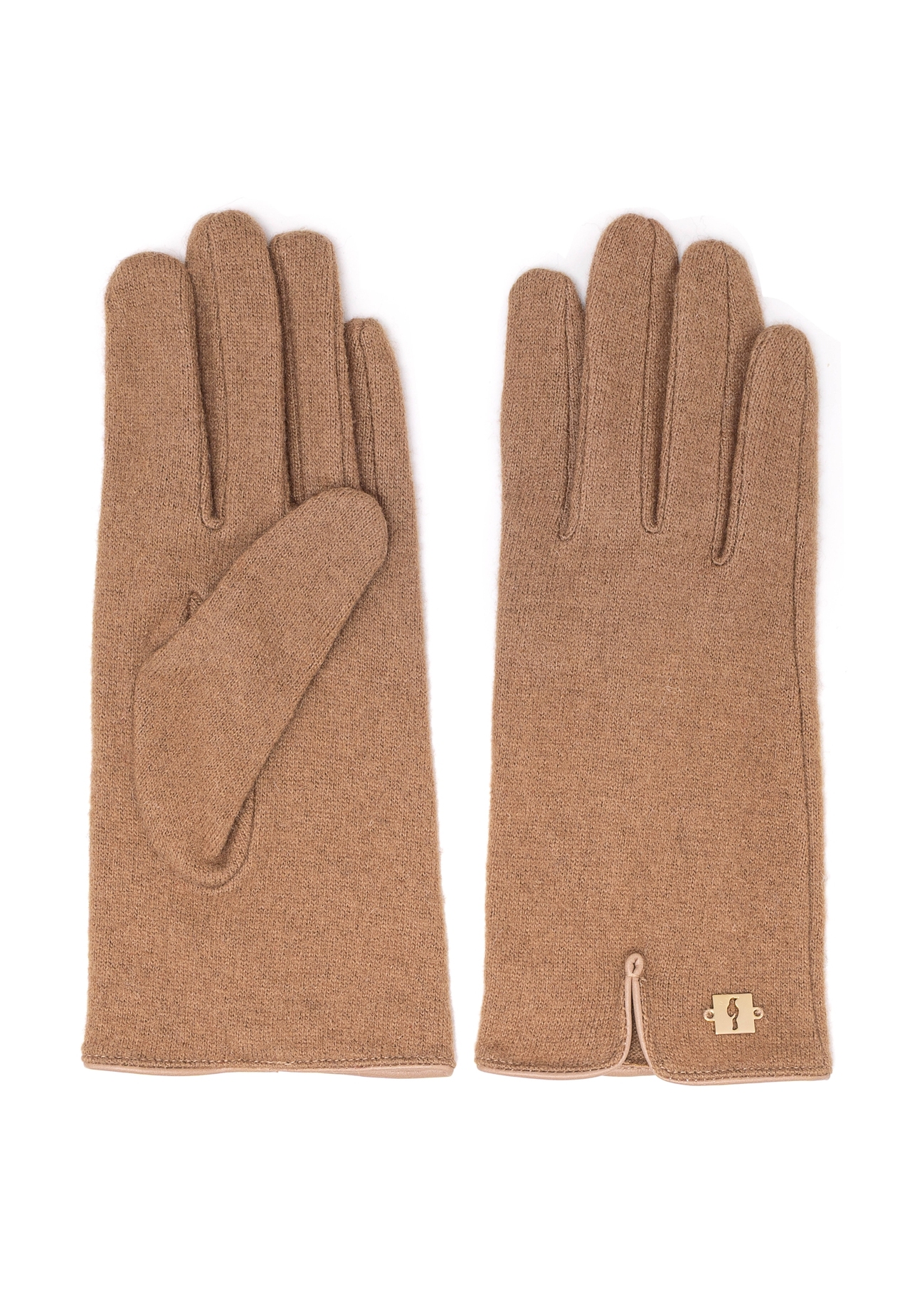 Camel woolen women's gloves REKDT-0027A-24(Z25)