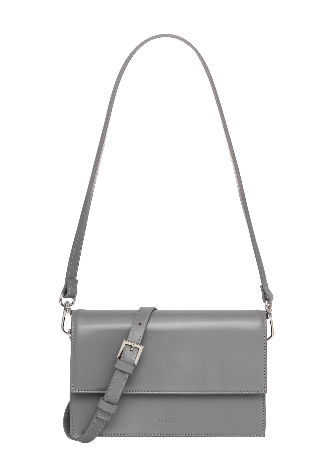 Smooth graphite women's handbag TORES-1437-9D(Z26). Front view on a white background.