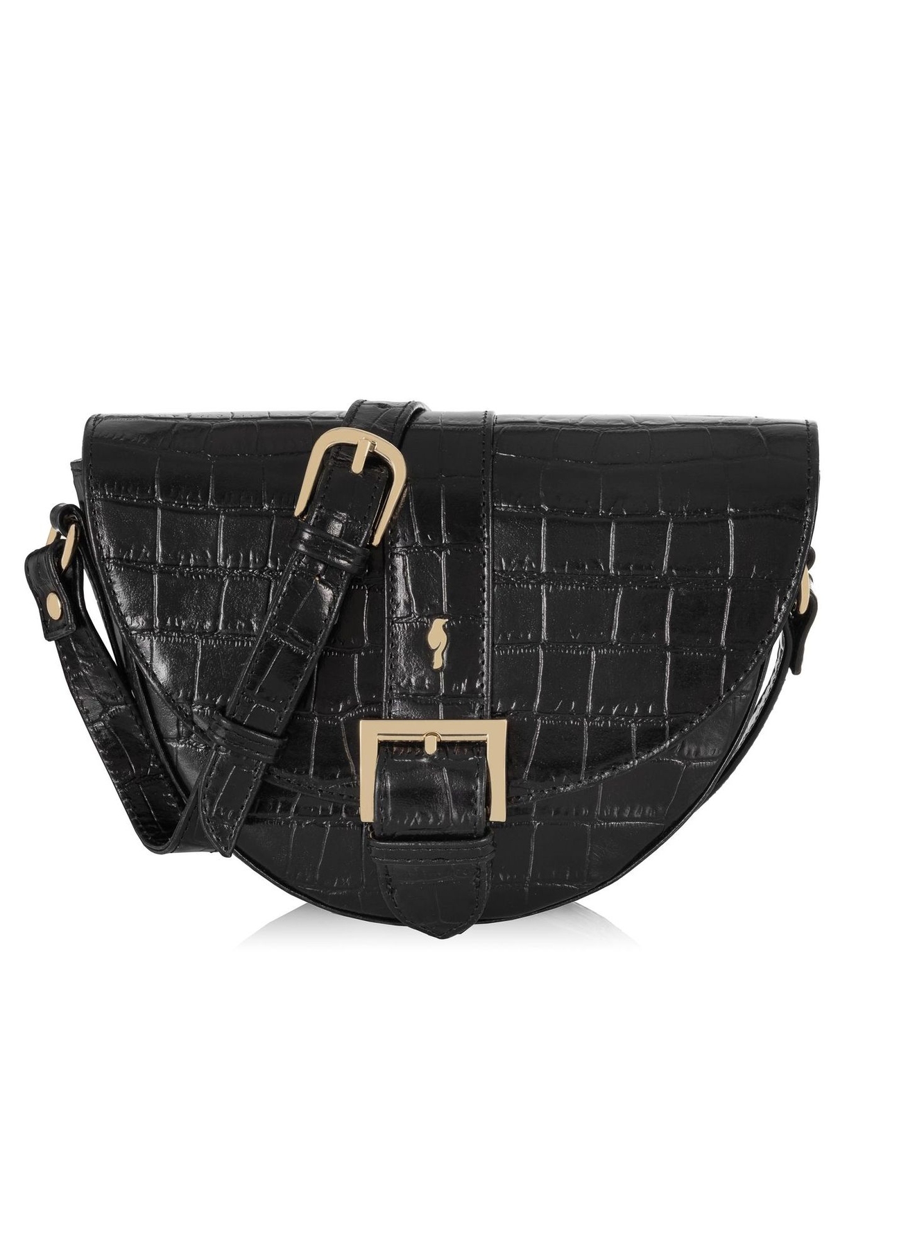 Women's leather messenger bag TORES-0707E-99(Z25), front view on white background.