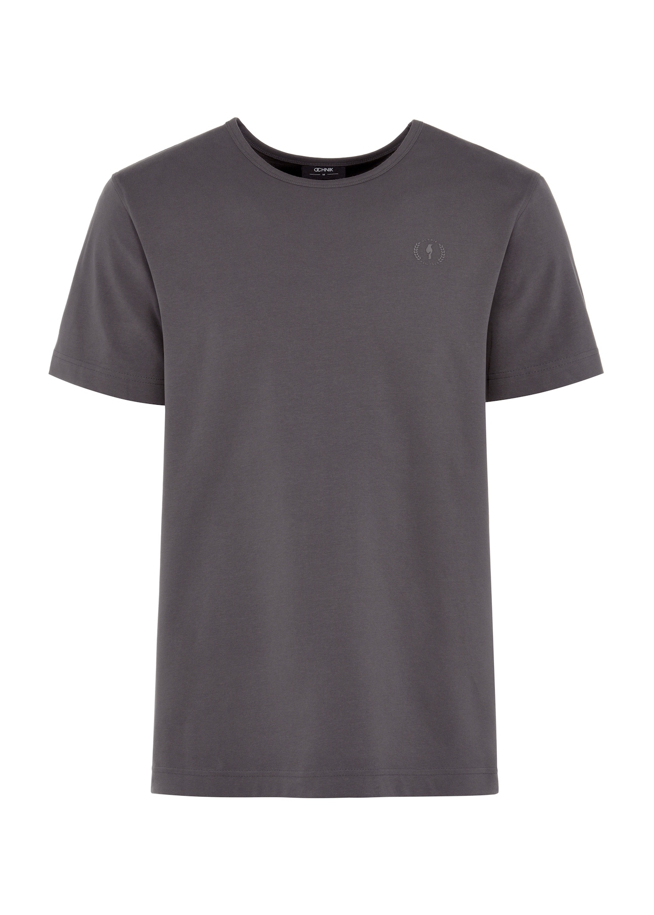 Men's graphite cotton t-shirt TSHMT-0124-91(W25), front product view on white background.