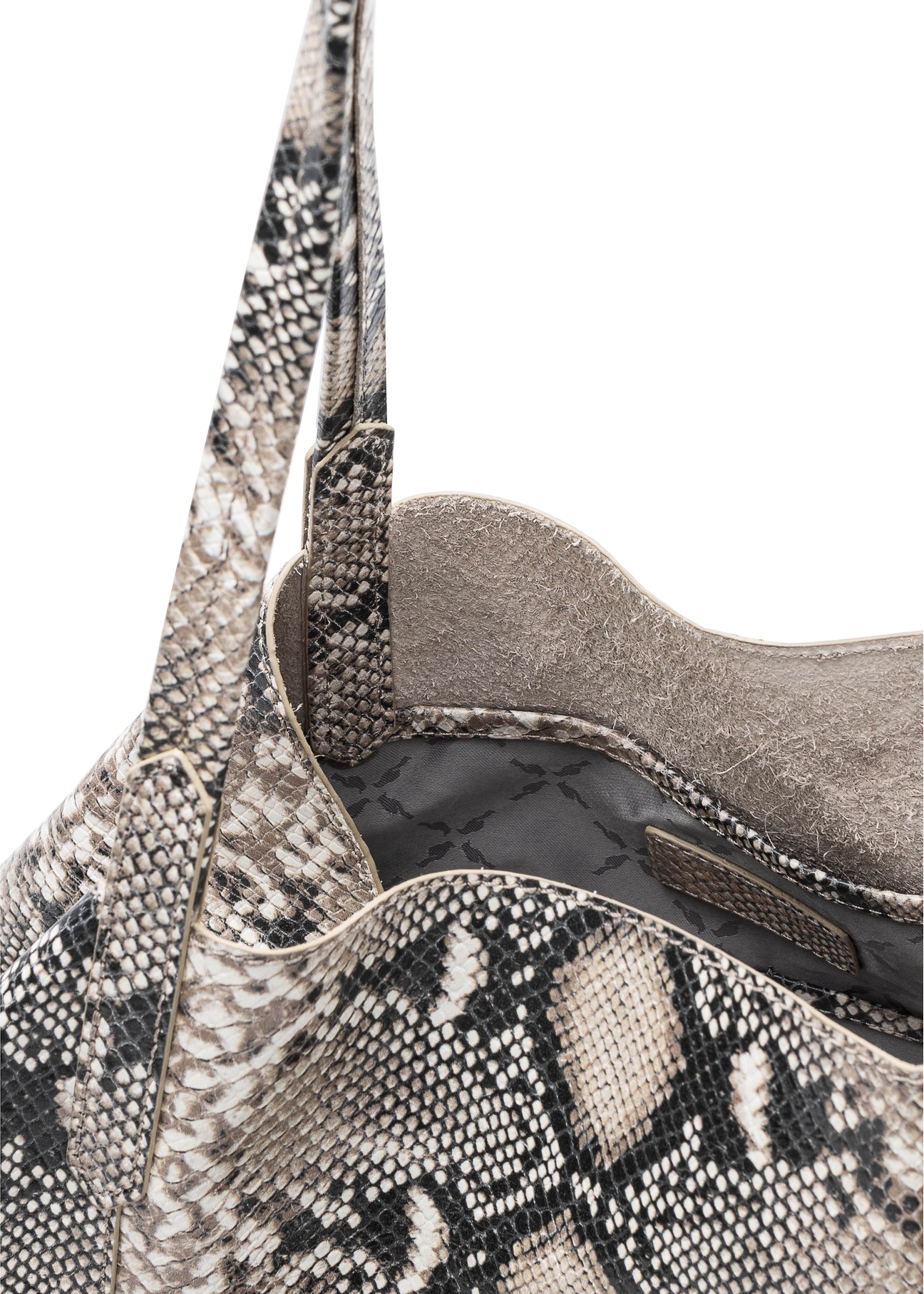 Women's leather shopper bag TORES-1164-86(Z25), close-up of the product detail, view on a white background.
