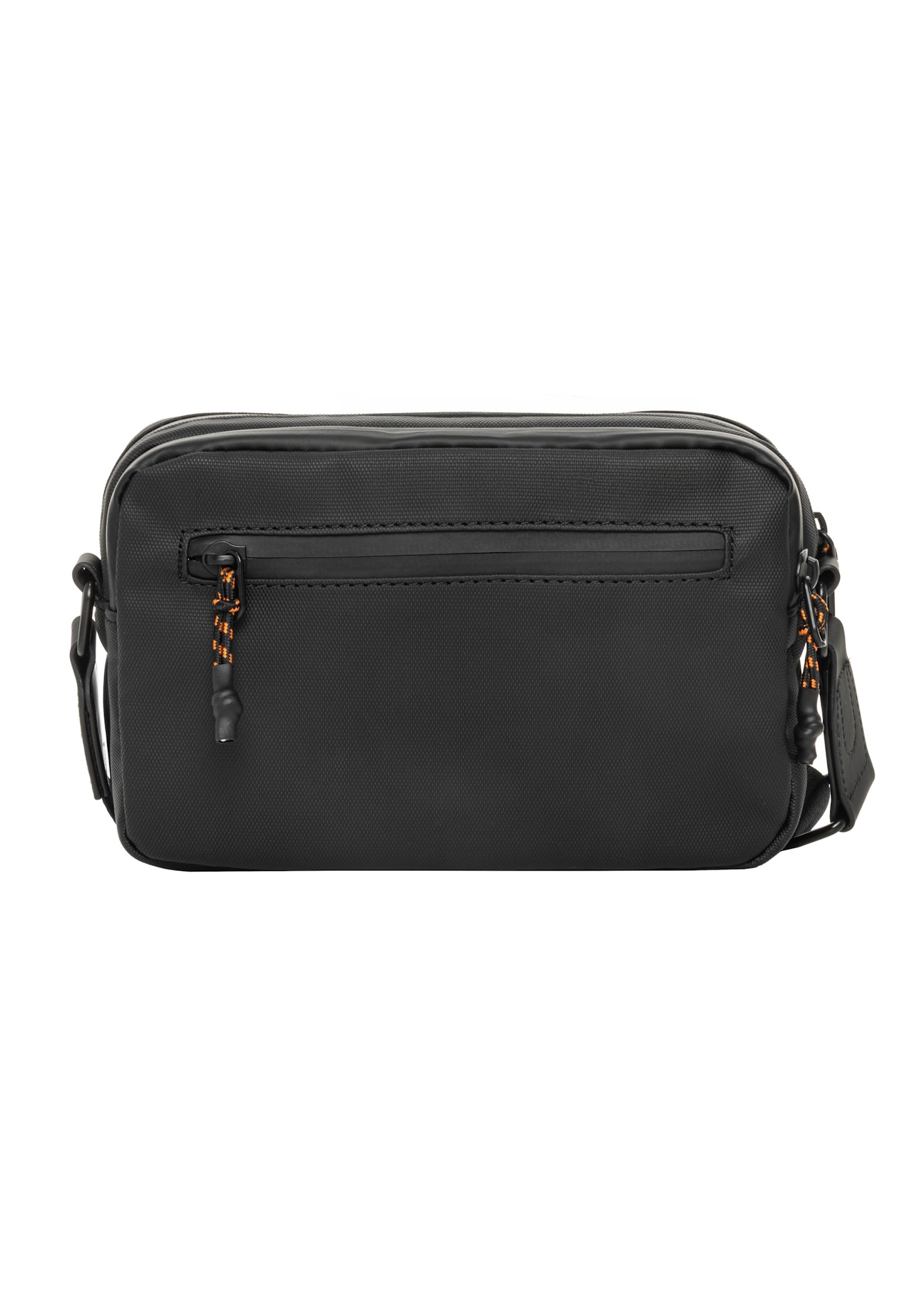 Black men's shoulder bag TORMN-0433-99(Z26), product view from the back on a white background.