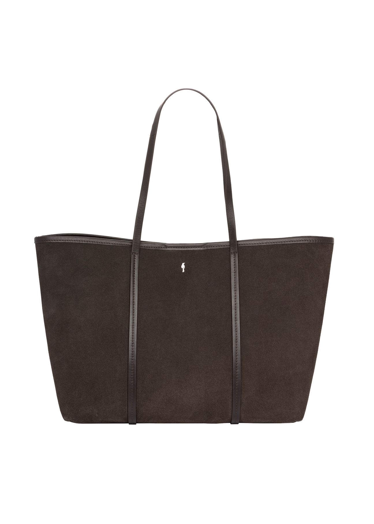 Large dark brown leather women's handbag TORES-1397-1I(Z26), front product view on white background.