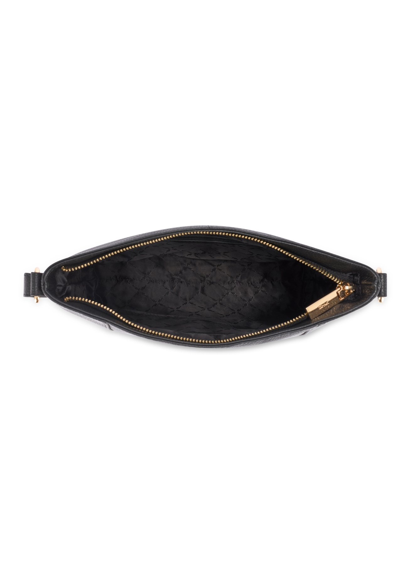 Black leather women's handbag TORES-1265-9I(W26) - product view from above, on a white background.