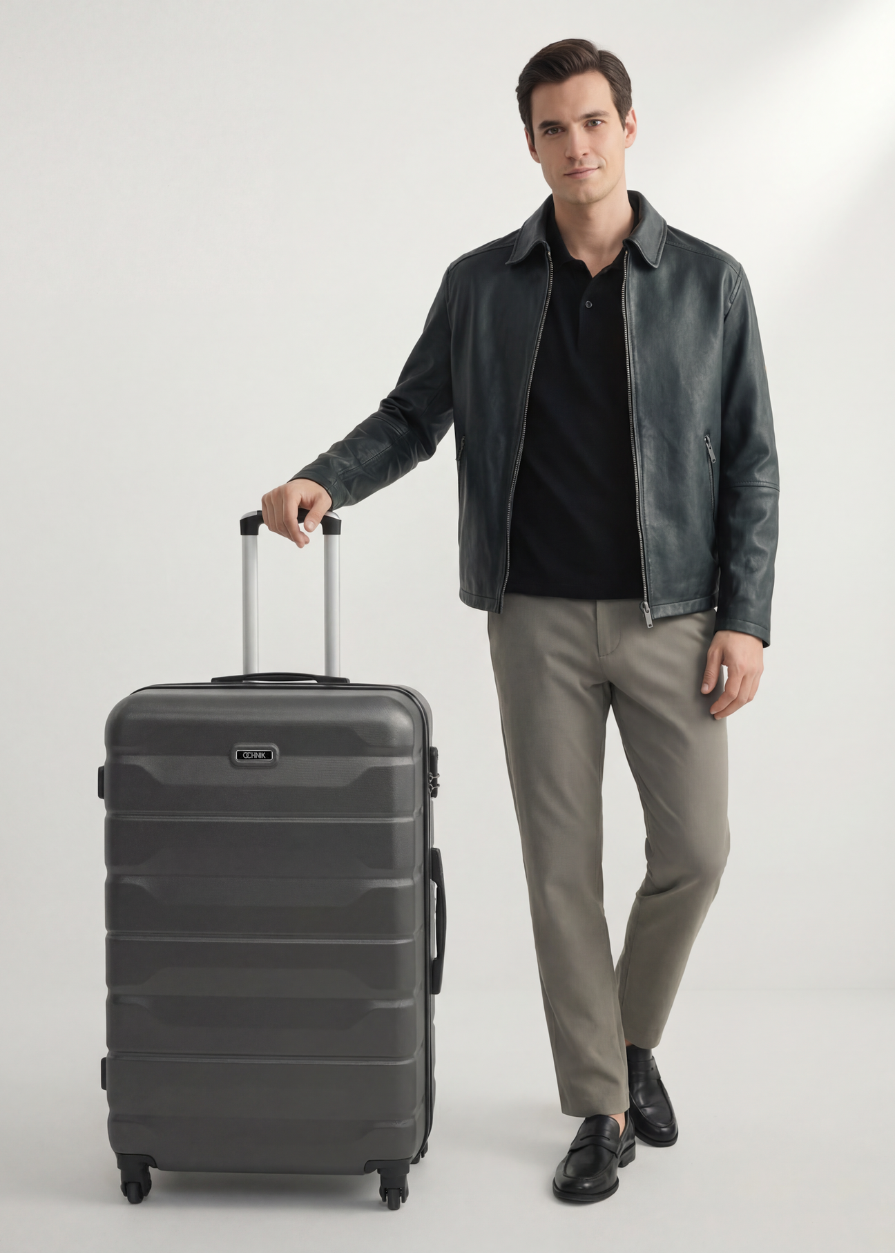 Large suitcase on wheels WALAB-0067-9B-28(W26)
