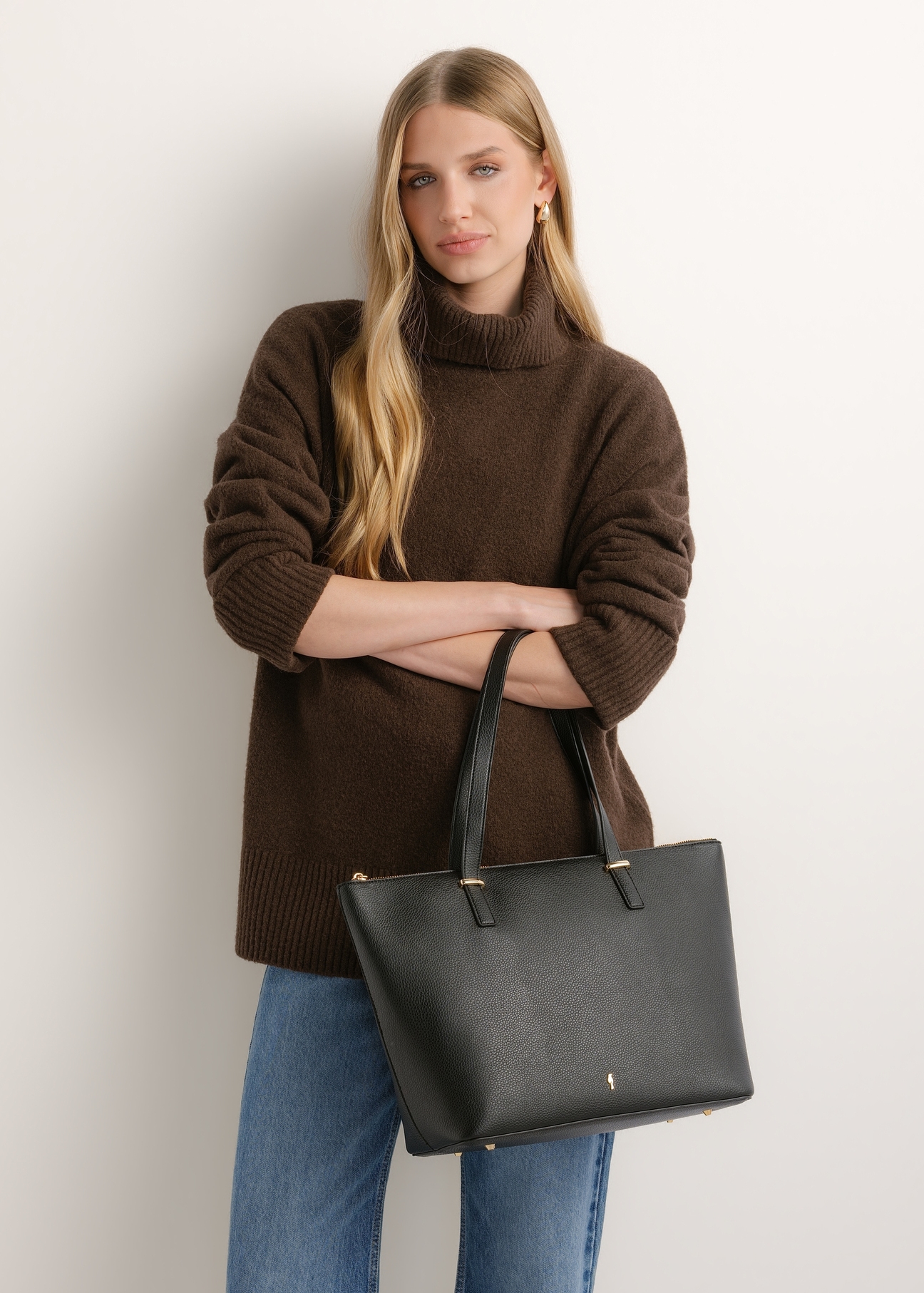 Black women's shopper bag TOREC-0953A-9I(Z26)