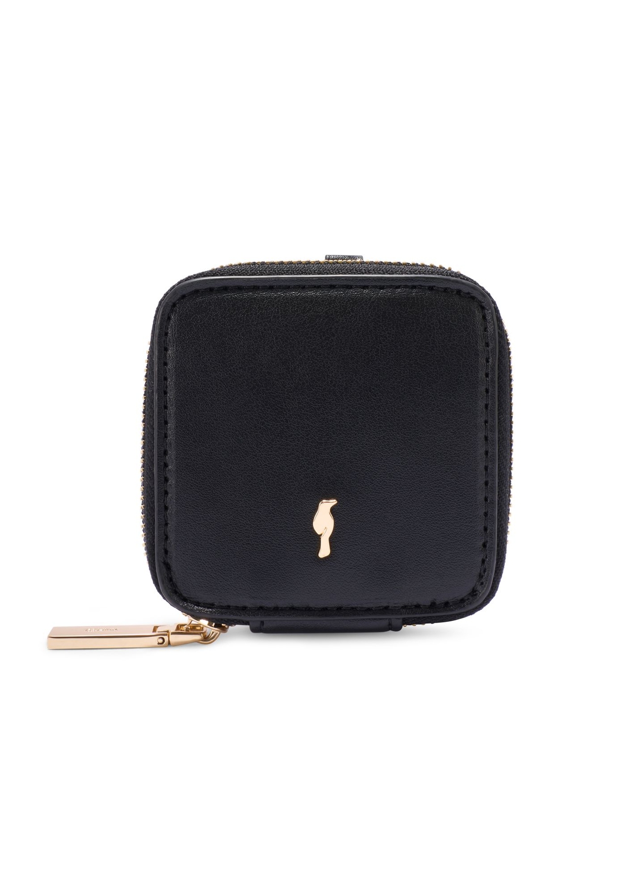 Black woven women's handbag TOREC-0767-9P(W26) - front product view, on white background.