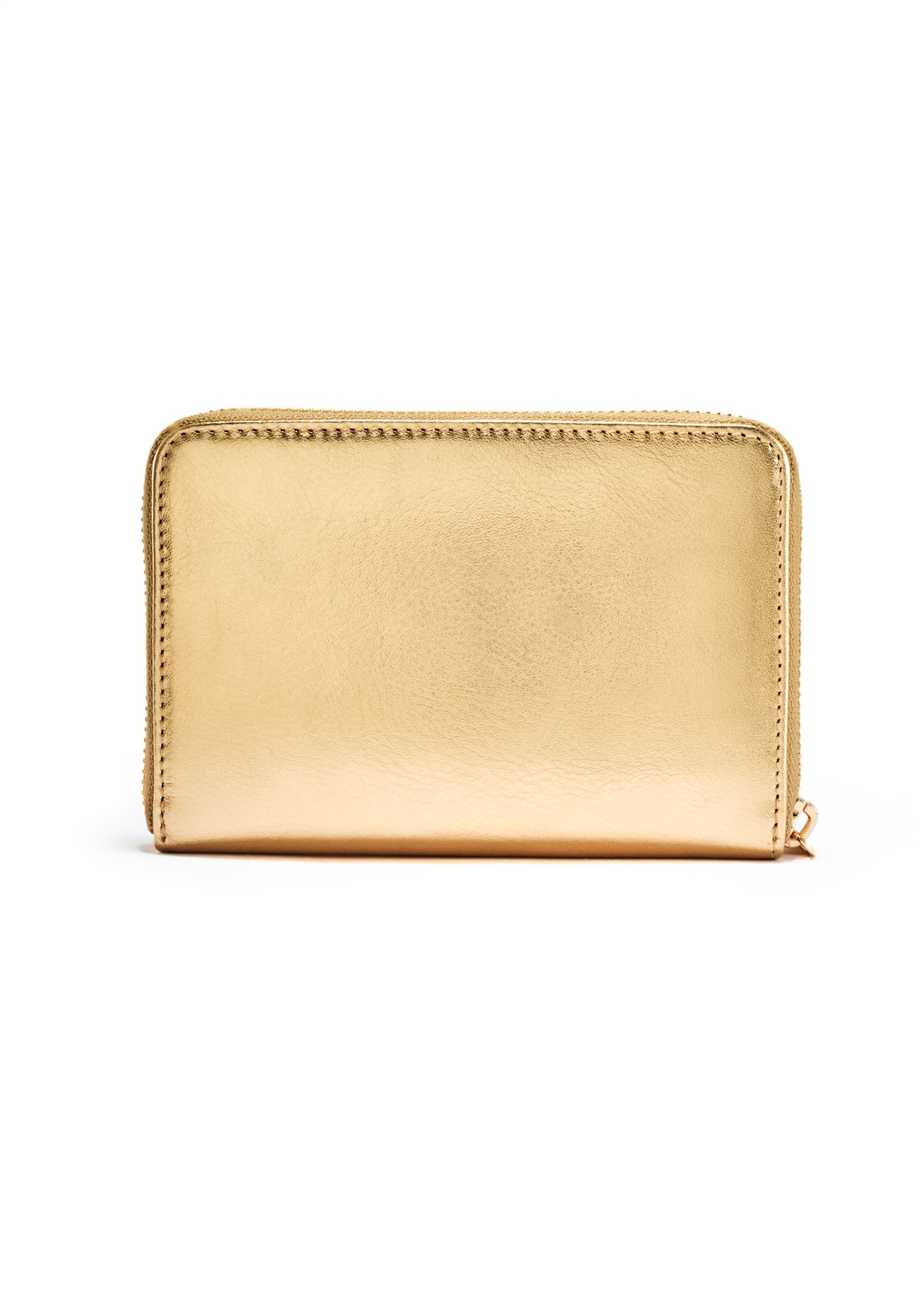 Medium women's leather wallet in gold color PORES-0961-28(W25)