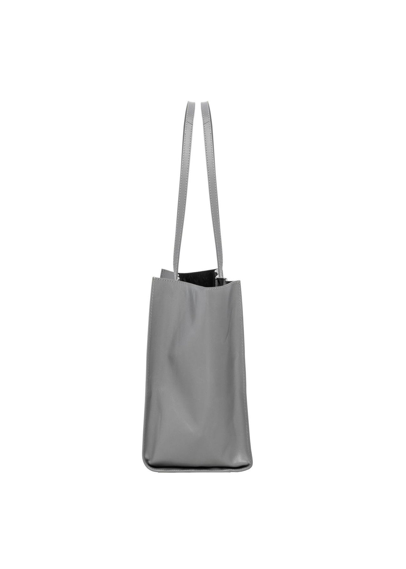 Graphite leather women's handbag TORES-1435-9D(Z26) - side view of the product, on a white background.
