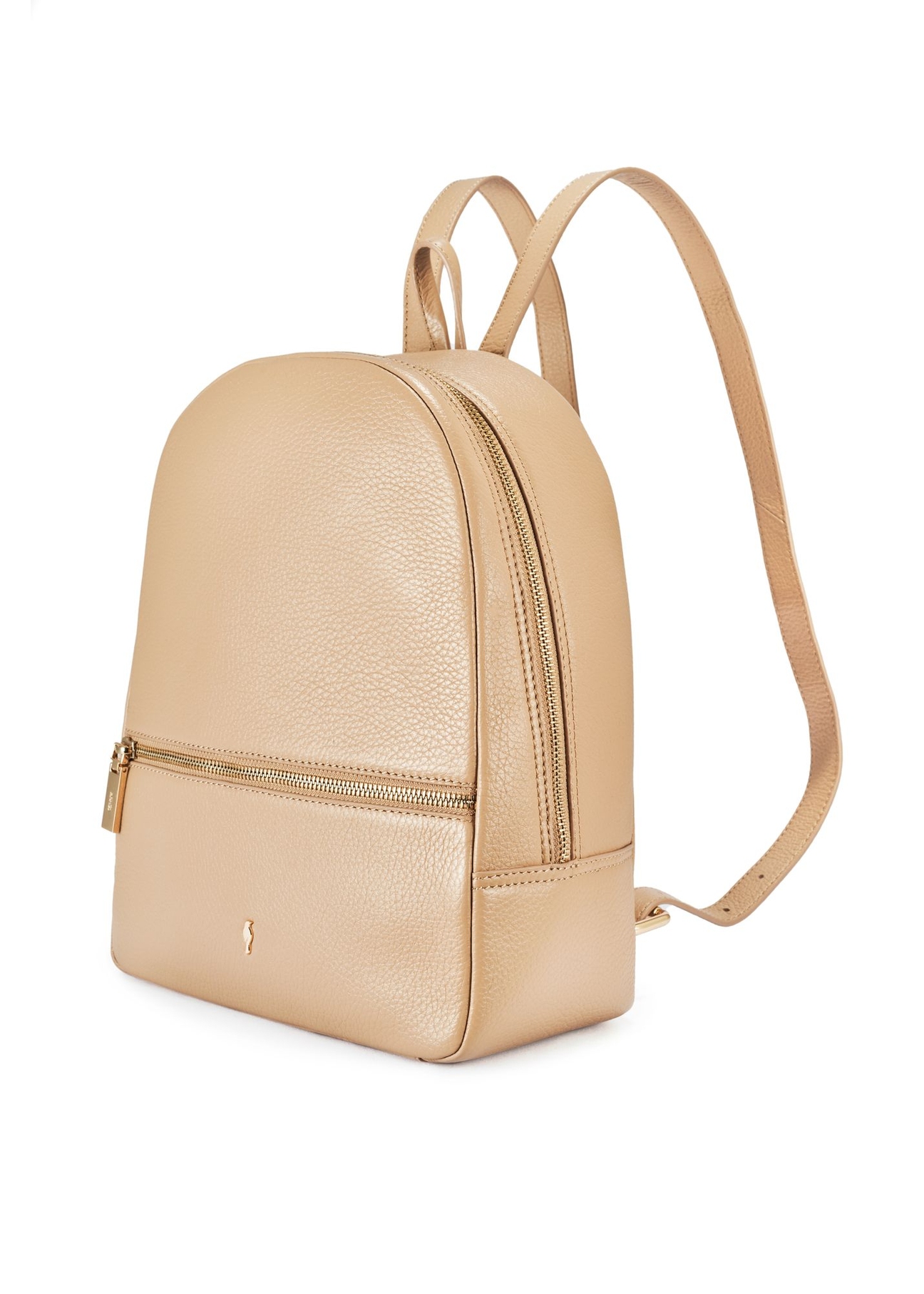 Beige leather women's backpack TORES-0898E-1B(W26)