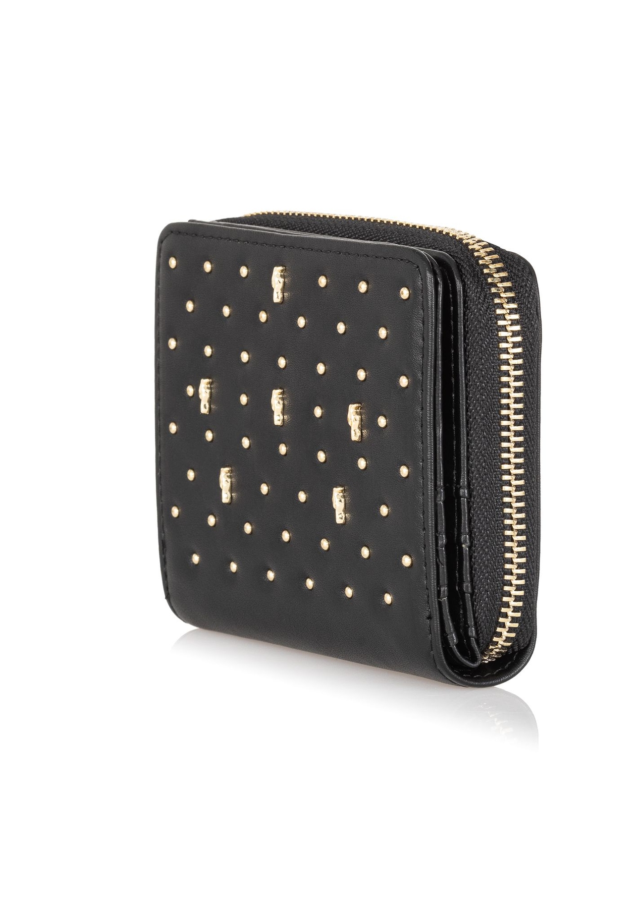 Small black women's wallet with rhinestones POREC-0158C-99(Z23)-02