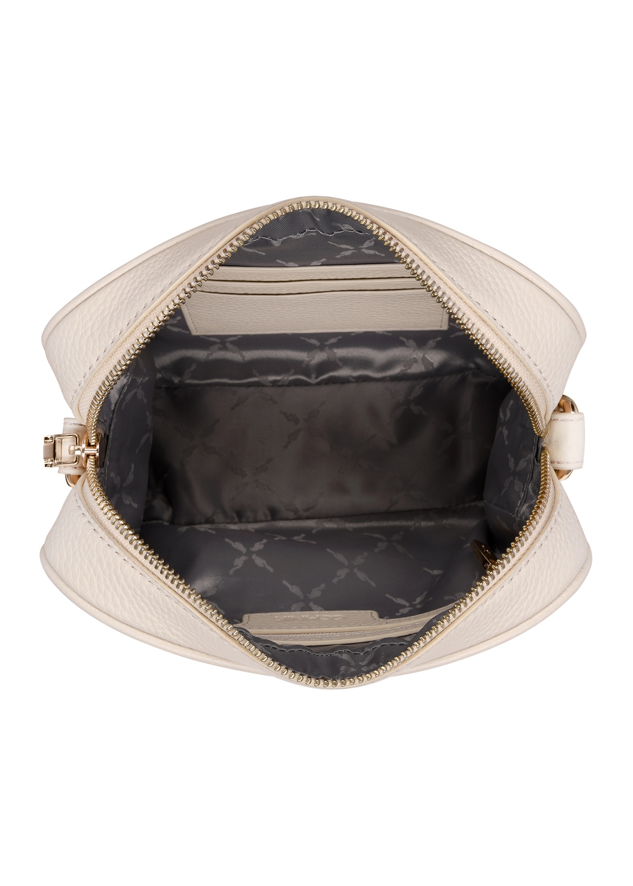 Cream leather women's handbag TORES-1103B-0B(W26), product view inside on white background.