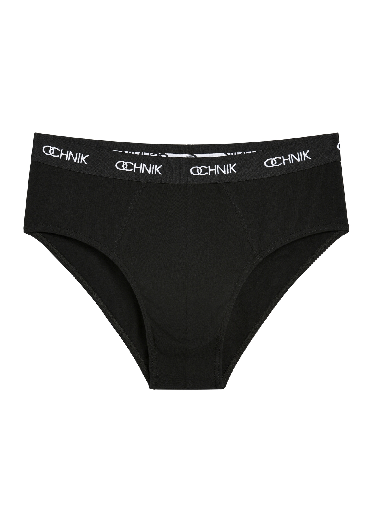 Three-pack of black men's briefs ZESMS-0001-99(KS), front view of one pair of the product on a white background.