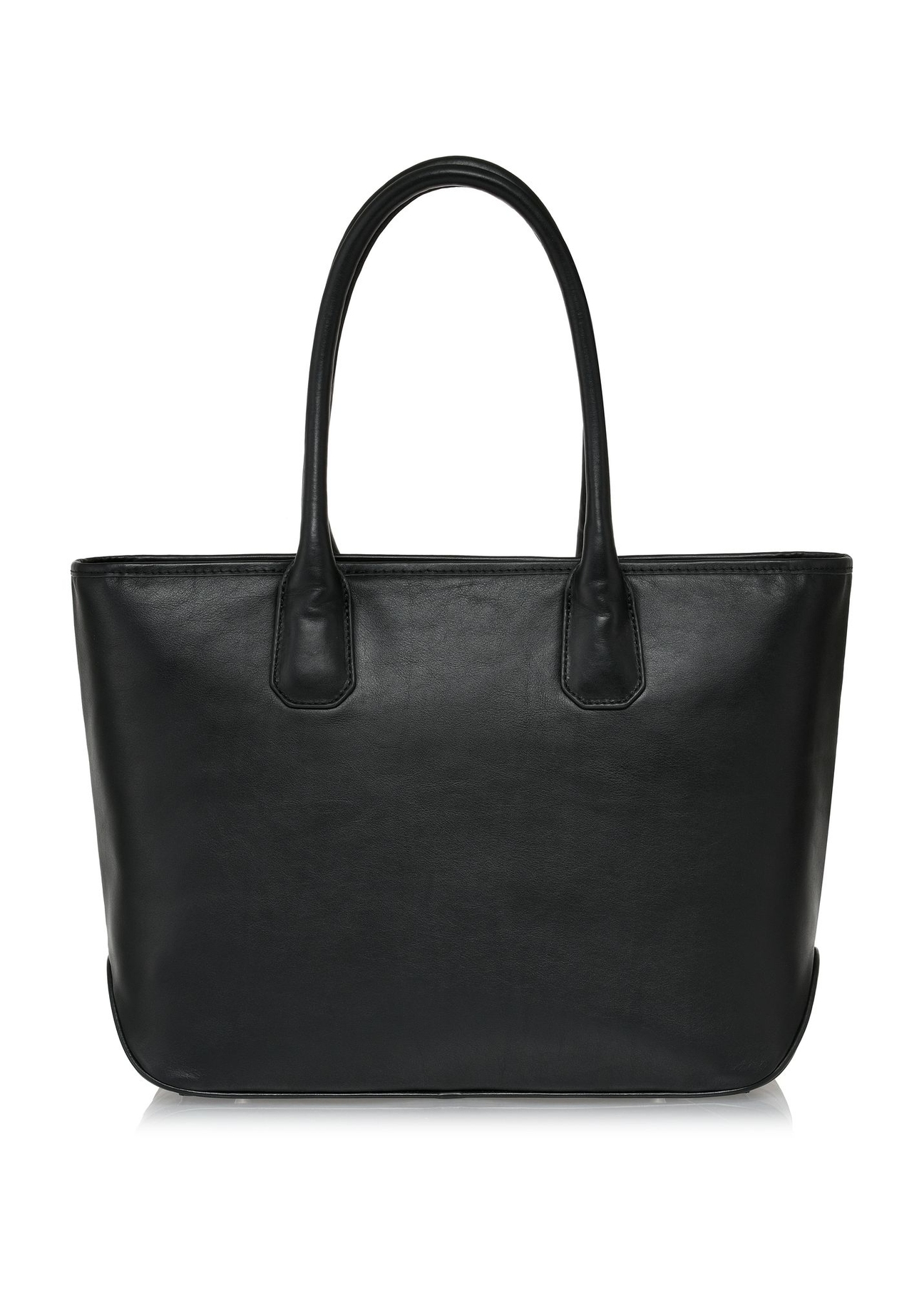 Black leather shopper bag TORES-1067-99(Z24)-04