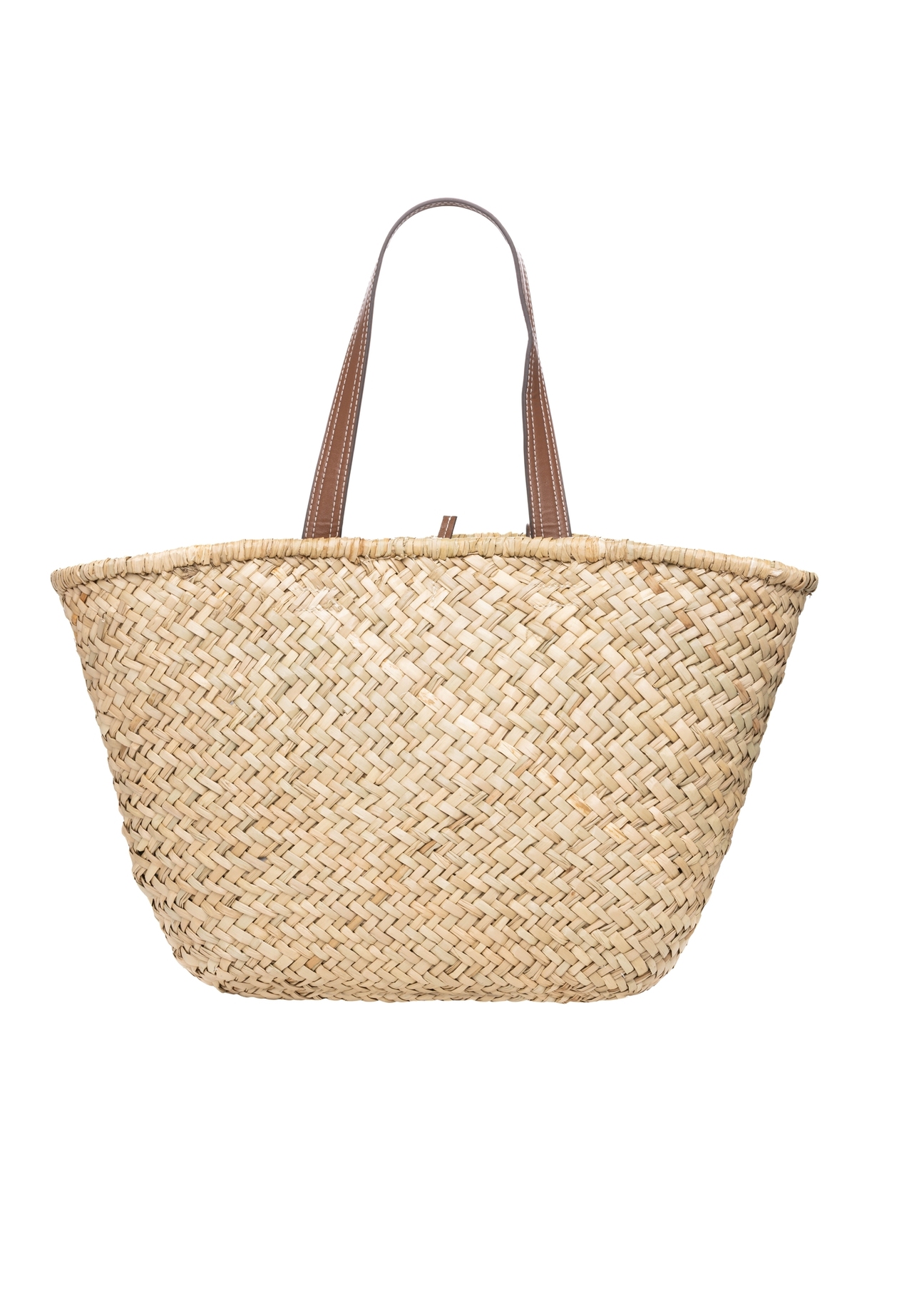 Women's straw shopper bag TOREC-1219-1E(W26), product view from the back on a white background.