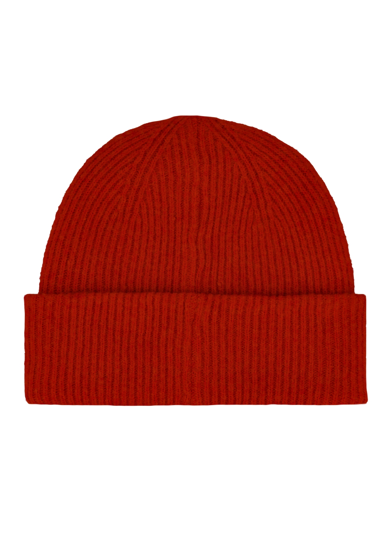 Dark orange women's wool blend hat CZADT-0201-3C(Z26), back view of the product on a white background.