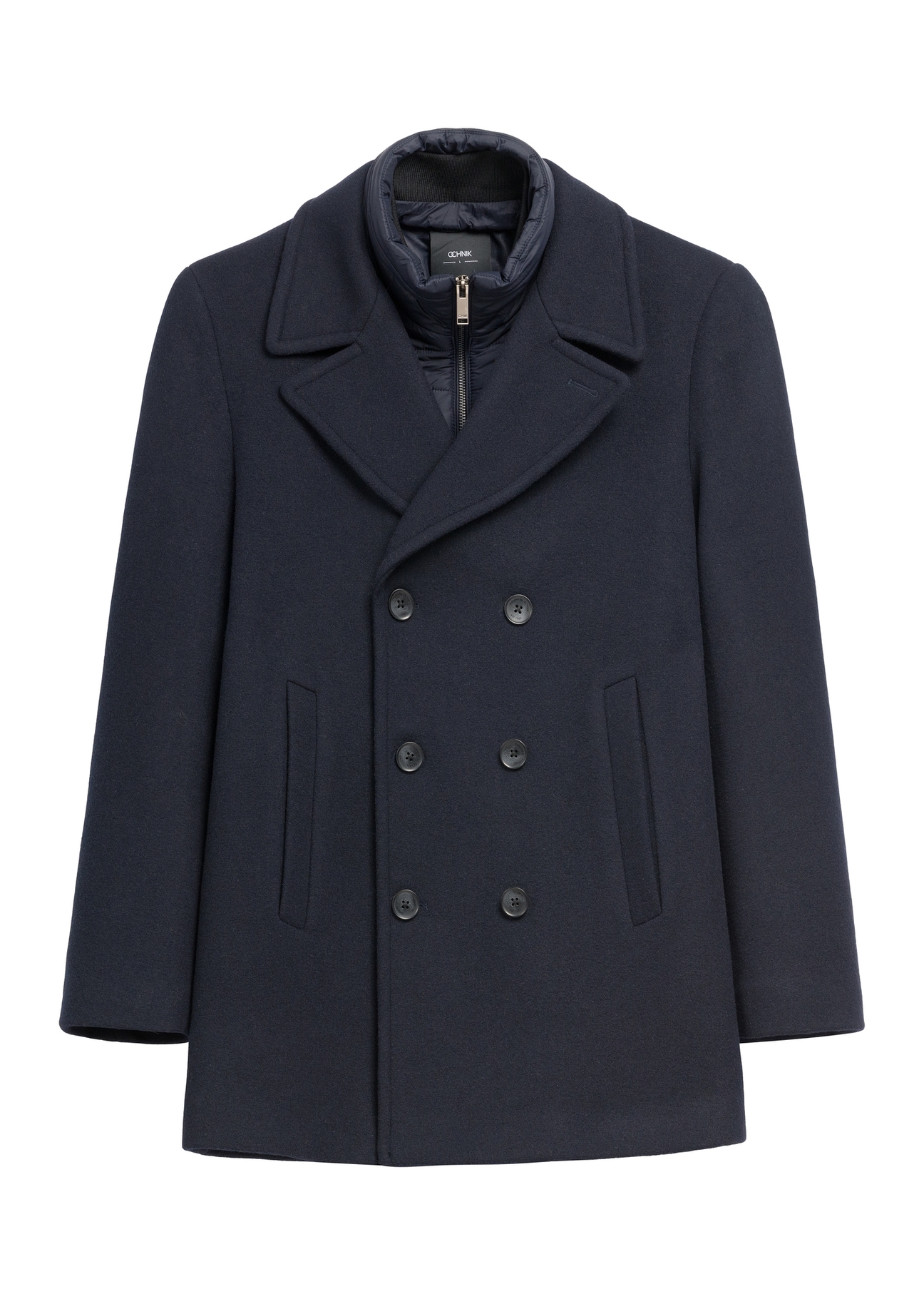 Men's dark navy wool coat PLAMT-0012-7E(Z26)