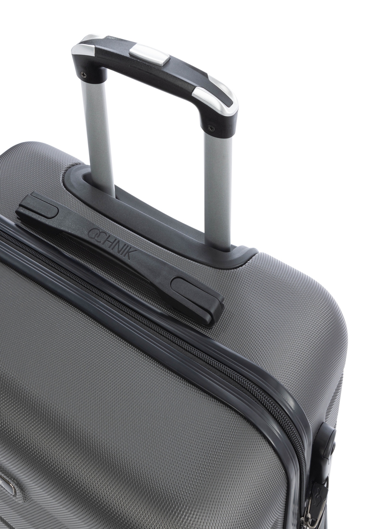 Medium suitcase on wheels WALAB-0067-9B-24(W26), view of the product handle on a white background.