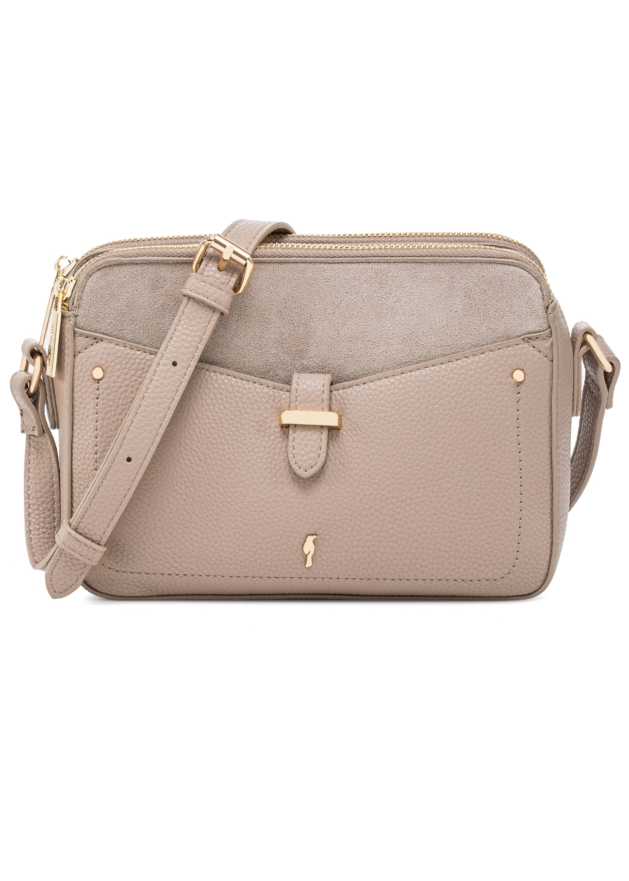 Light beige small women's handbag TOREC-0830B-80(Z25), product view from the front on a white background.