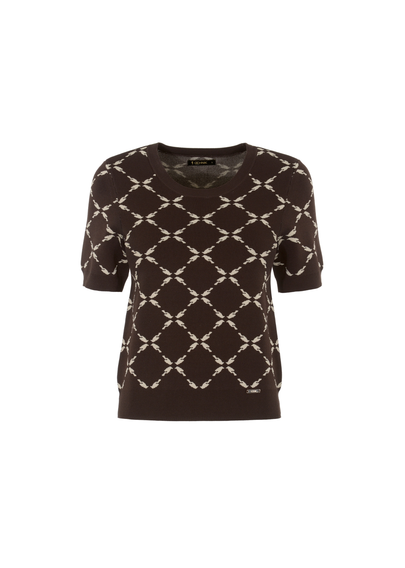 Women's blouse with brand graphic symbol BLUDT-0135-89(Z21)-04