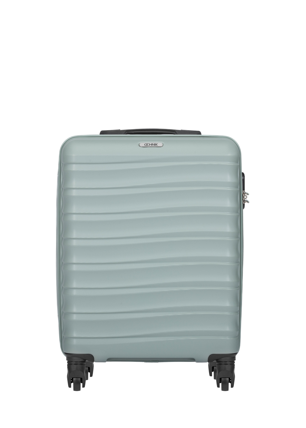 Small suitcase on wheels WALAB-0081-8F-19(W26), front view of the product on a white background.