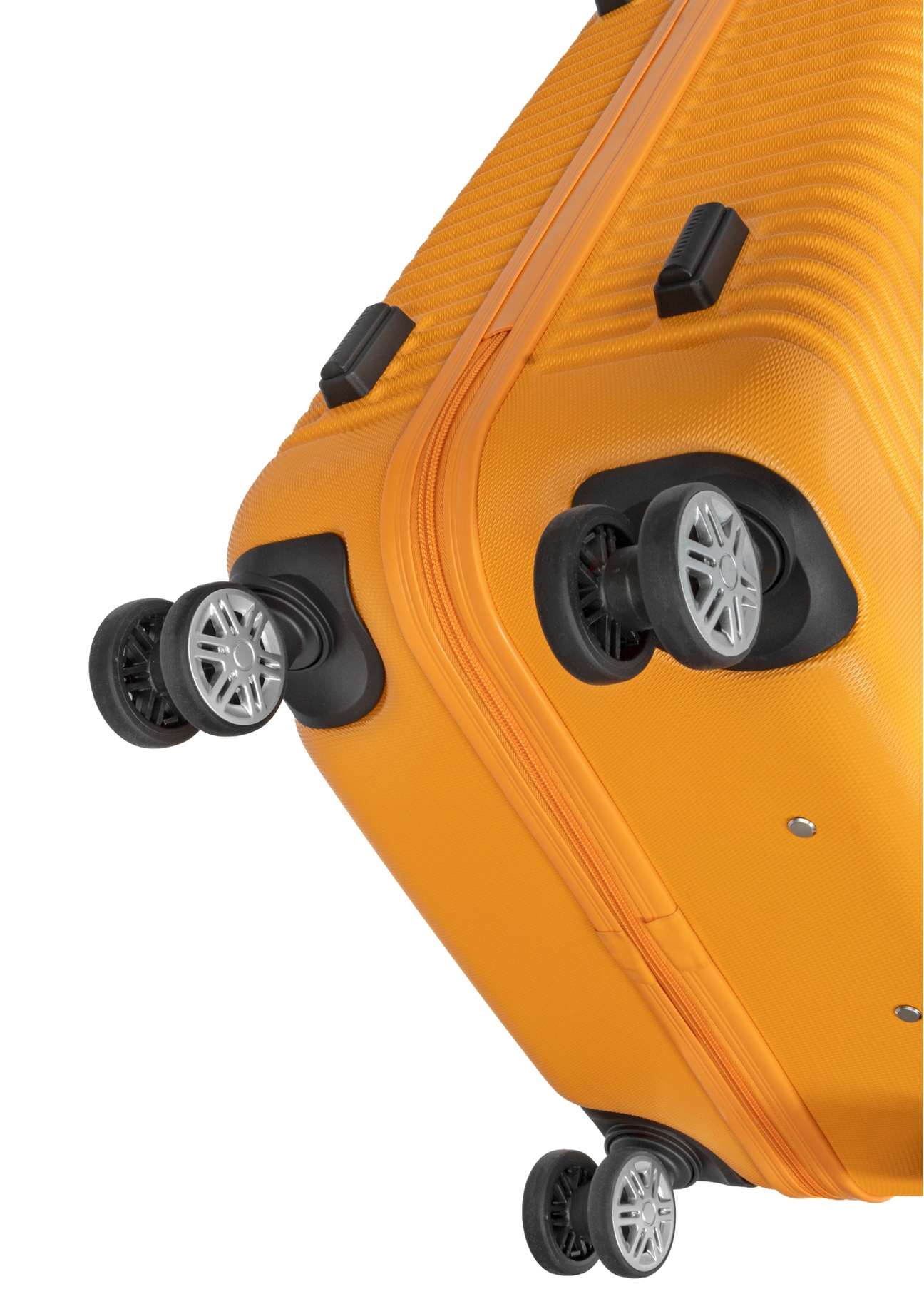 Set of 19'/24'/28' wheeled suitcases WALAB-0040-3A(W26), view of the product wheels on a white background.