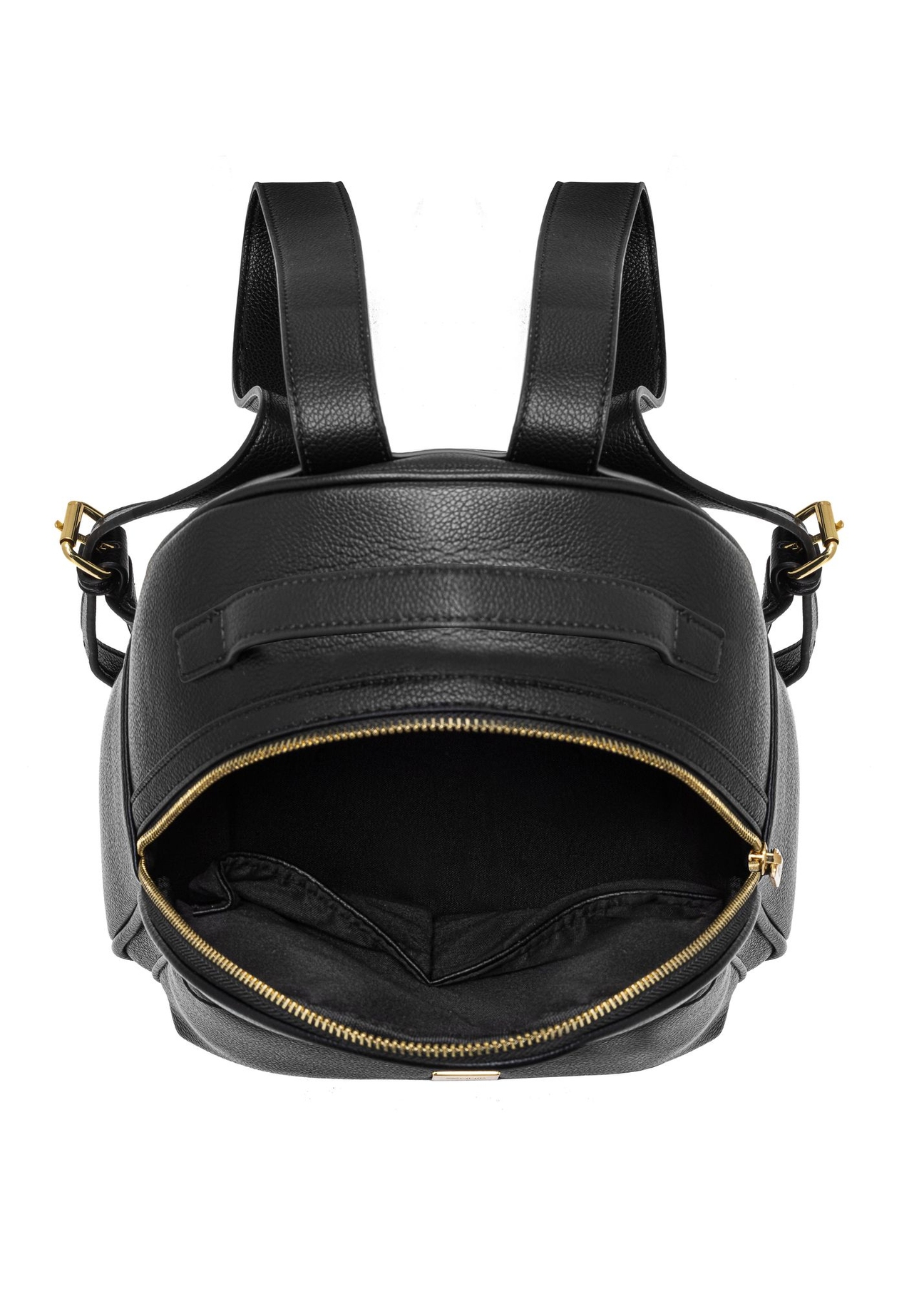 Black women's imitation leather backpack TOREC-0920-99(W26) - product view from above, on a white background.