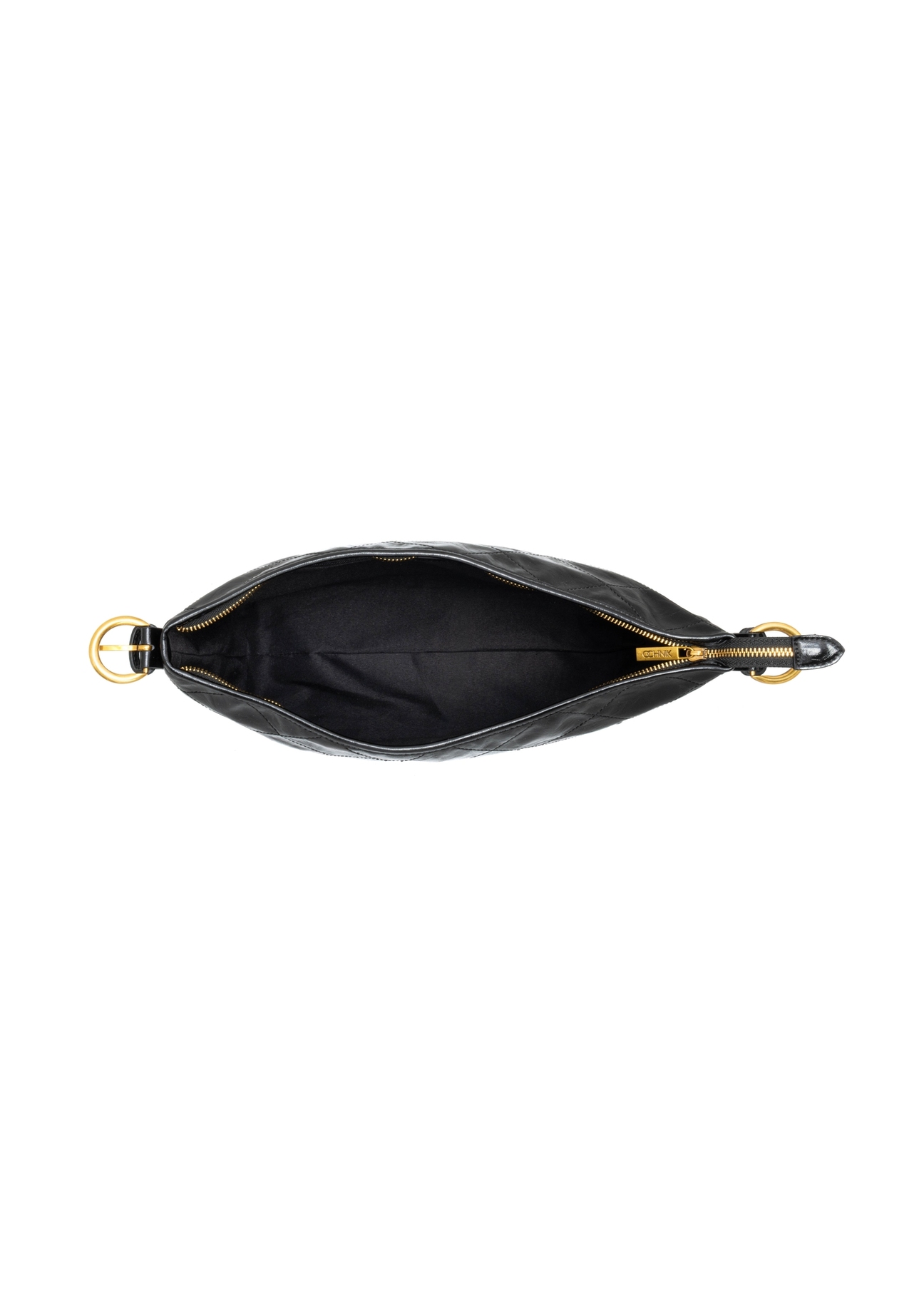 Women's handbag in black TOREC-1284-9I(Z26), product view from above on a white background.