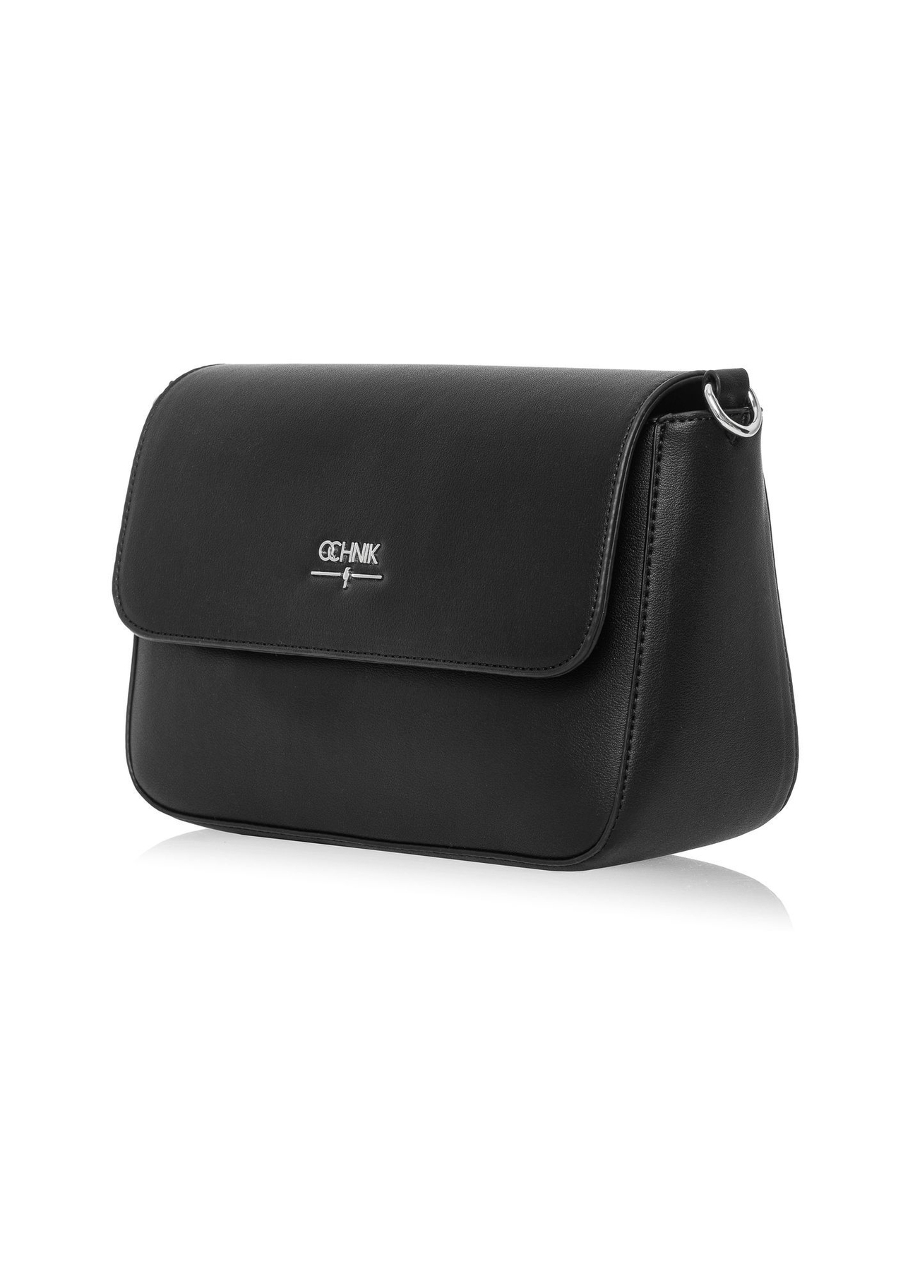 Black rectangular women's messenger bag TOREC-0930B-99(Z25), diagonal product view on a white background.