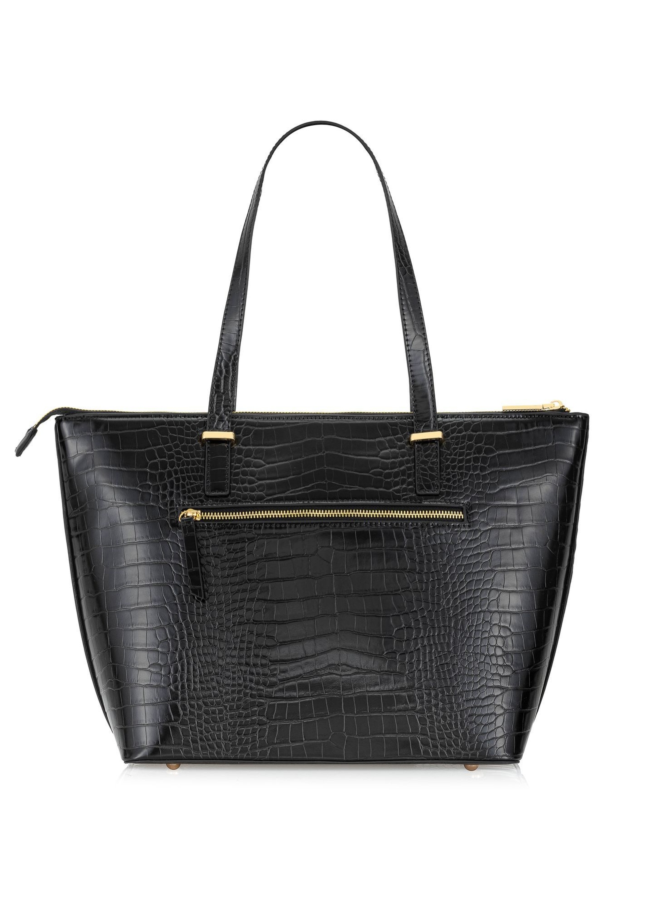 Elegant women's shopper bag TOREC-0953A-97(Z25), product view from the back on a white background.
