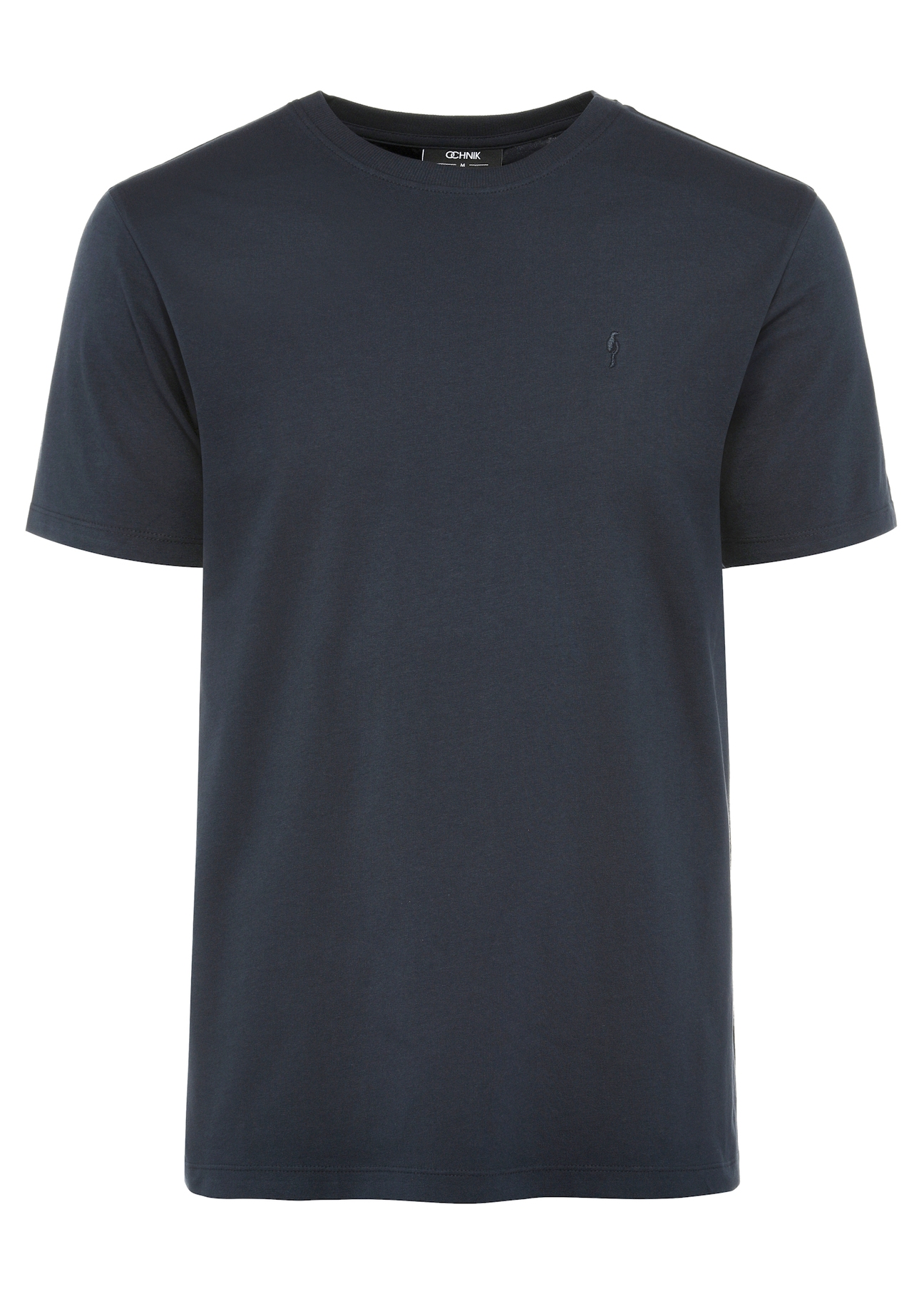 Navy blue cotton men's T-shirt TSHMT-0120-69(Z25)