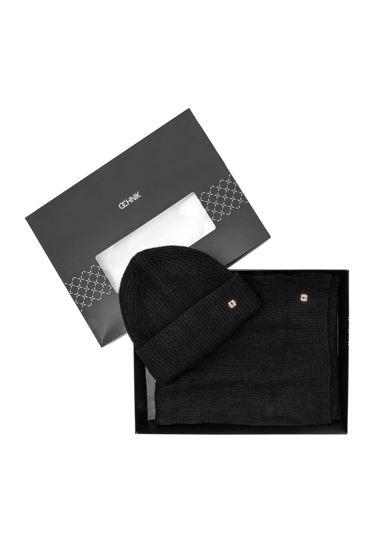 Viscose hat and scarf set ZESTD-0012-99(Z25) - front product view on white background.